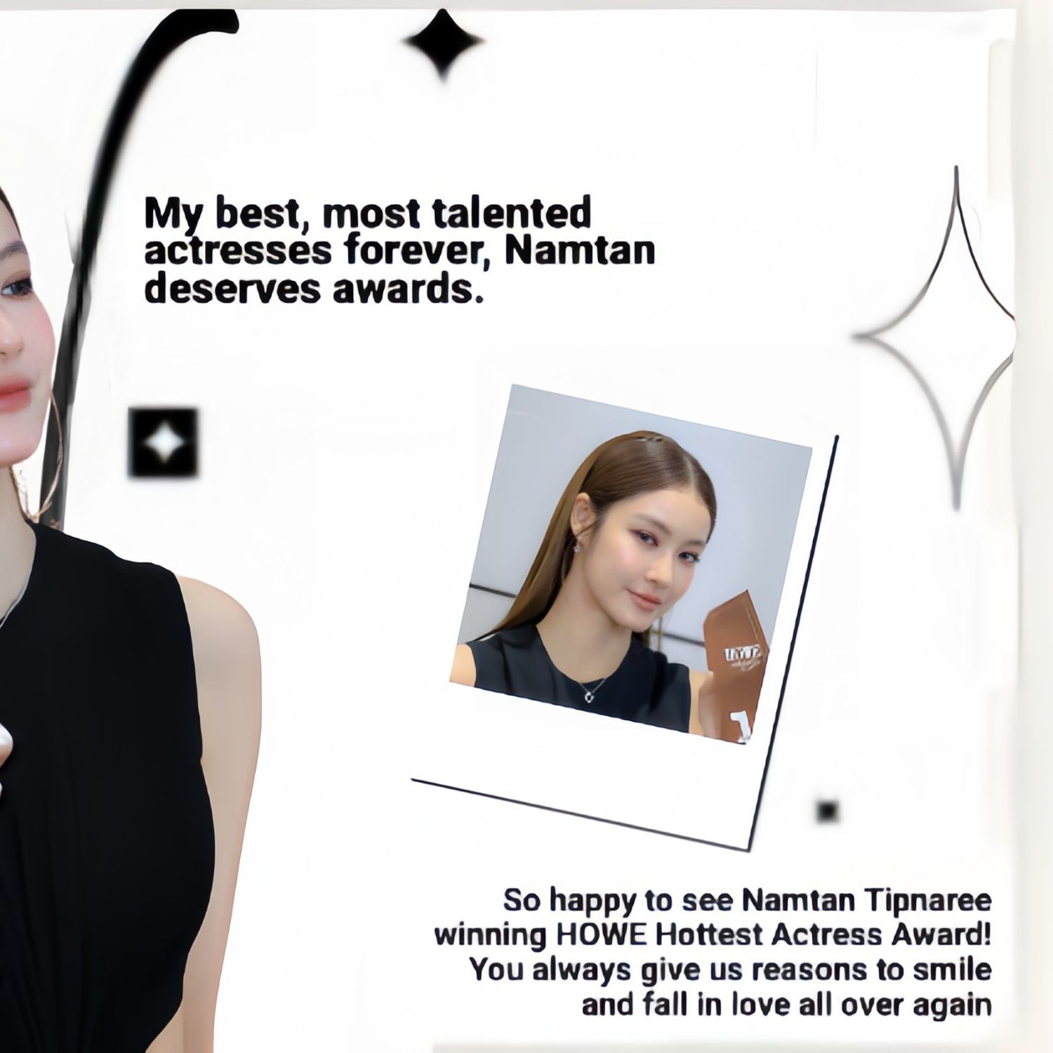 A moment captured by a fan of Namtan Tipnaree Weerawatnodom