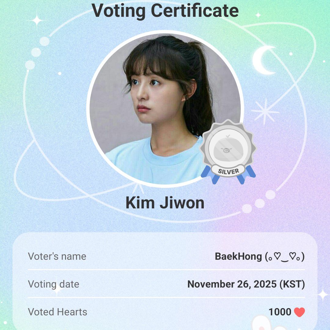 Recent activity shot of Kim Jiwon