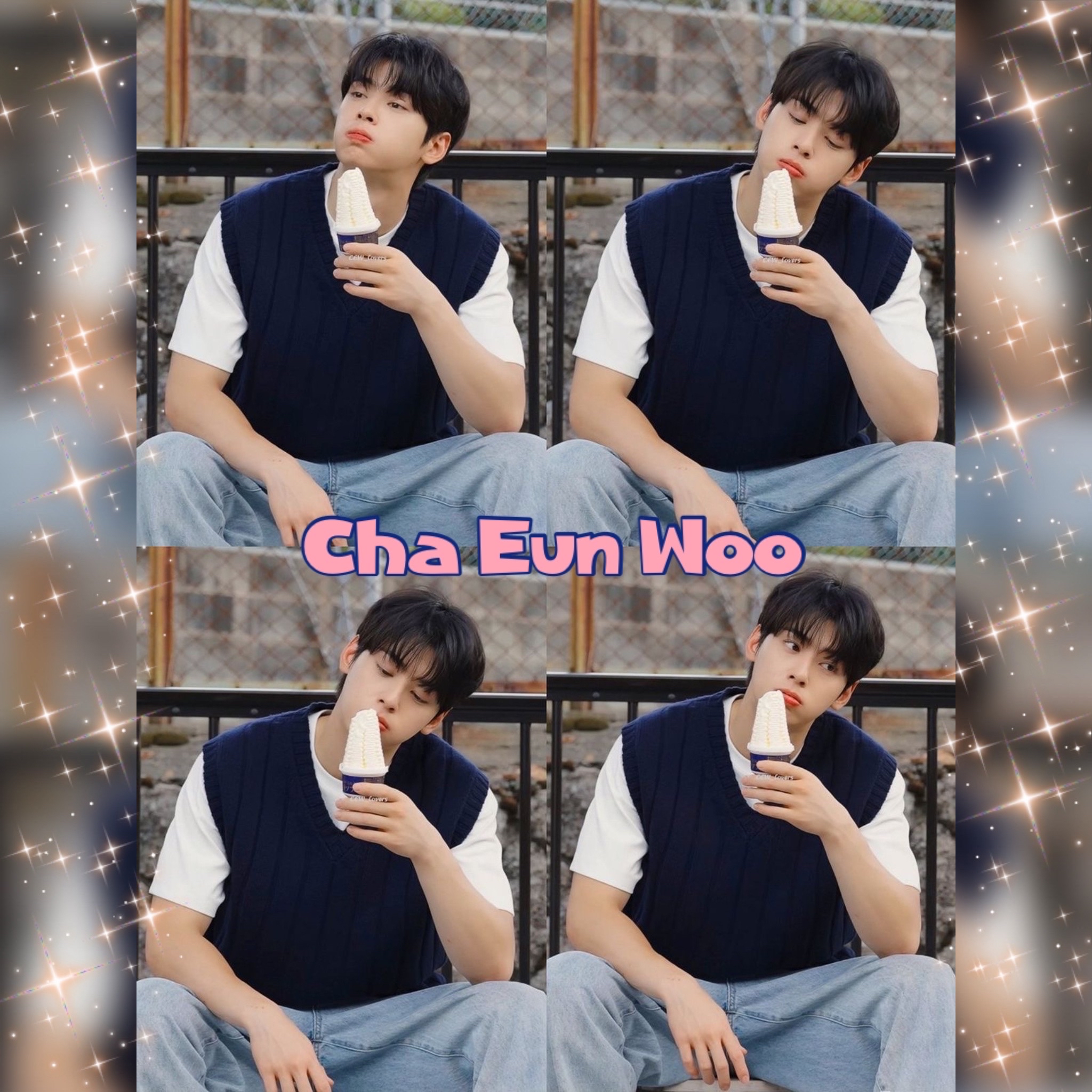 Behind-the-scenes cut of Cha Eunwoo