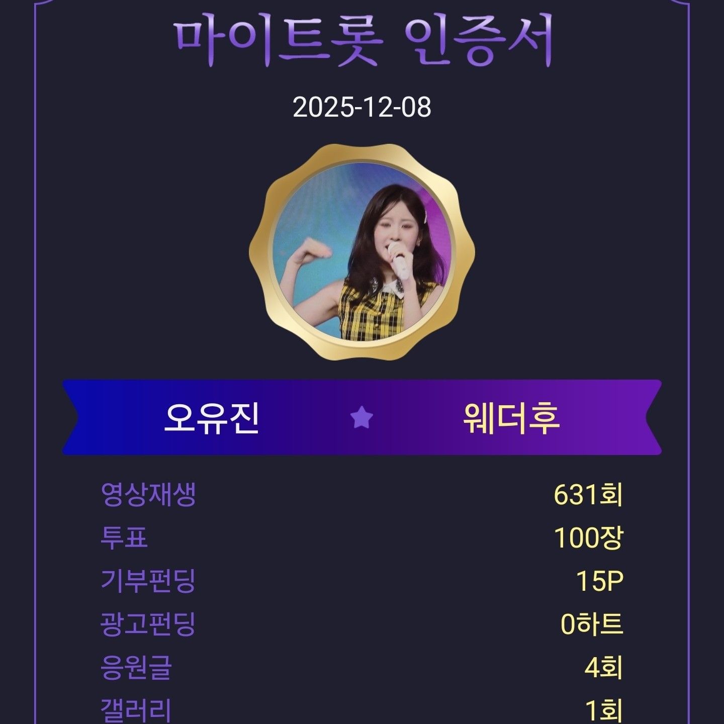 ファンが撮影したオ・ユジンの瞬間