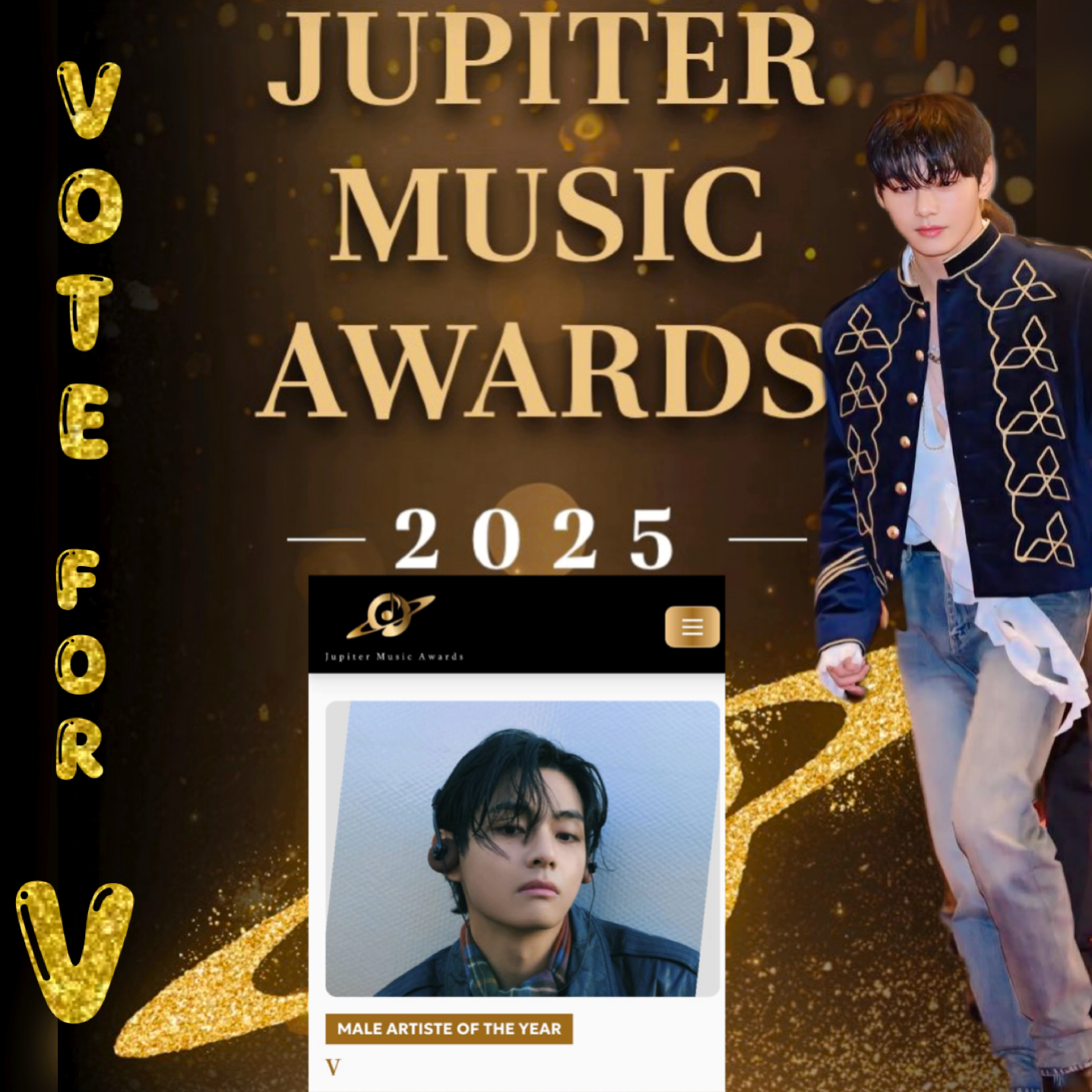 Recent activity shot of Kim Taehyung (V)