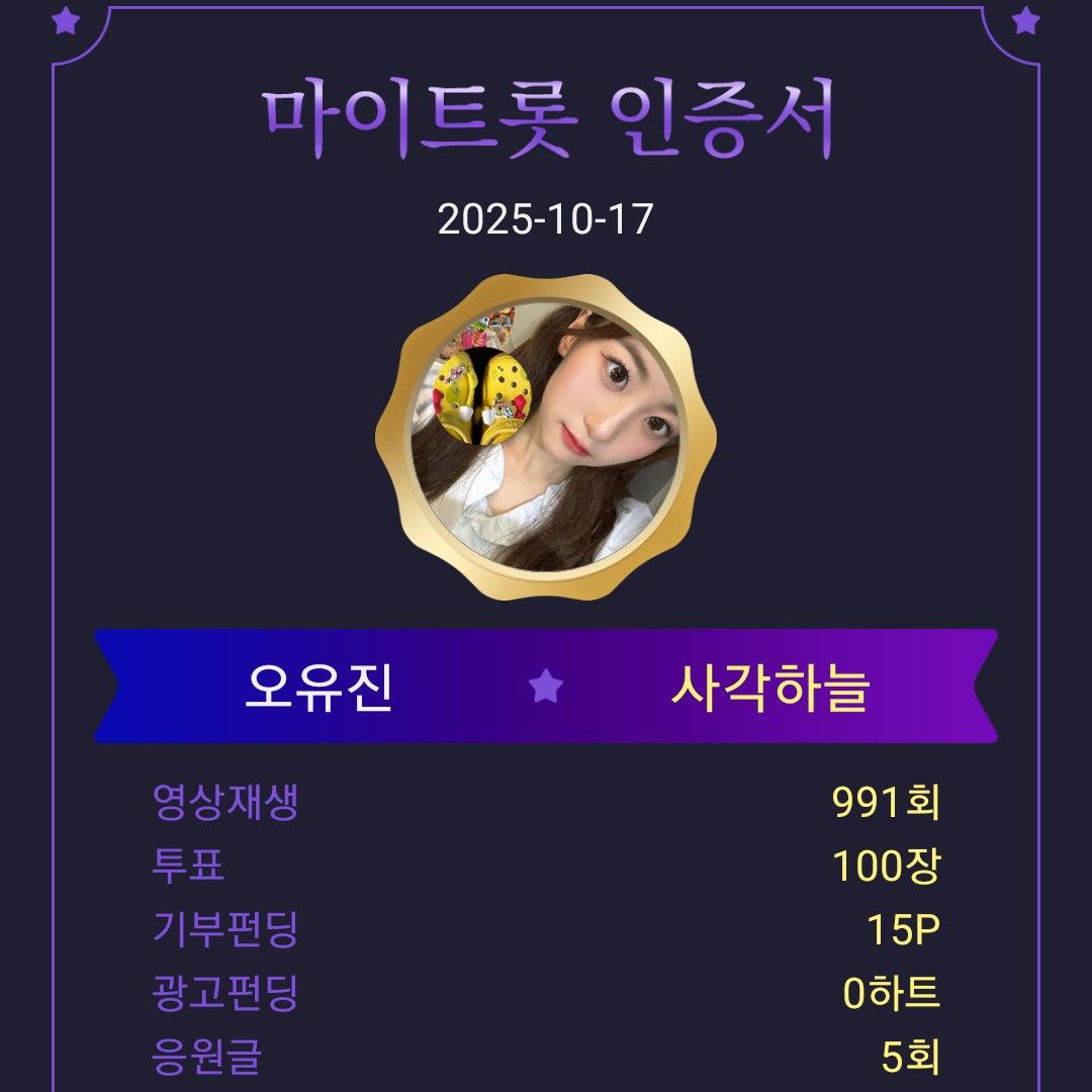 Recent activity shot of Oh Yujin