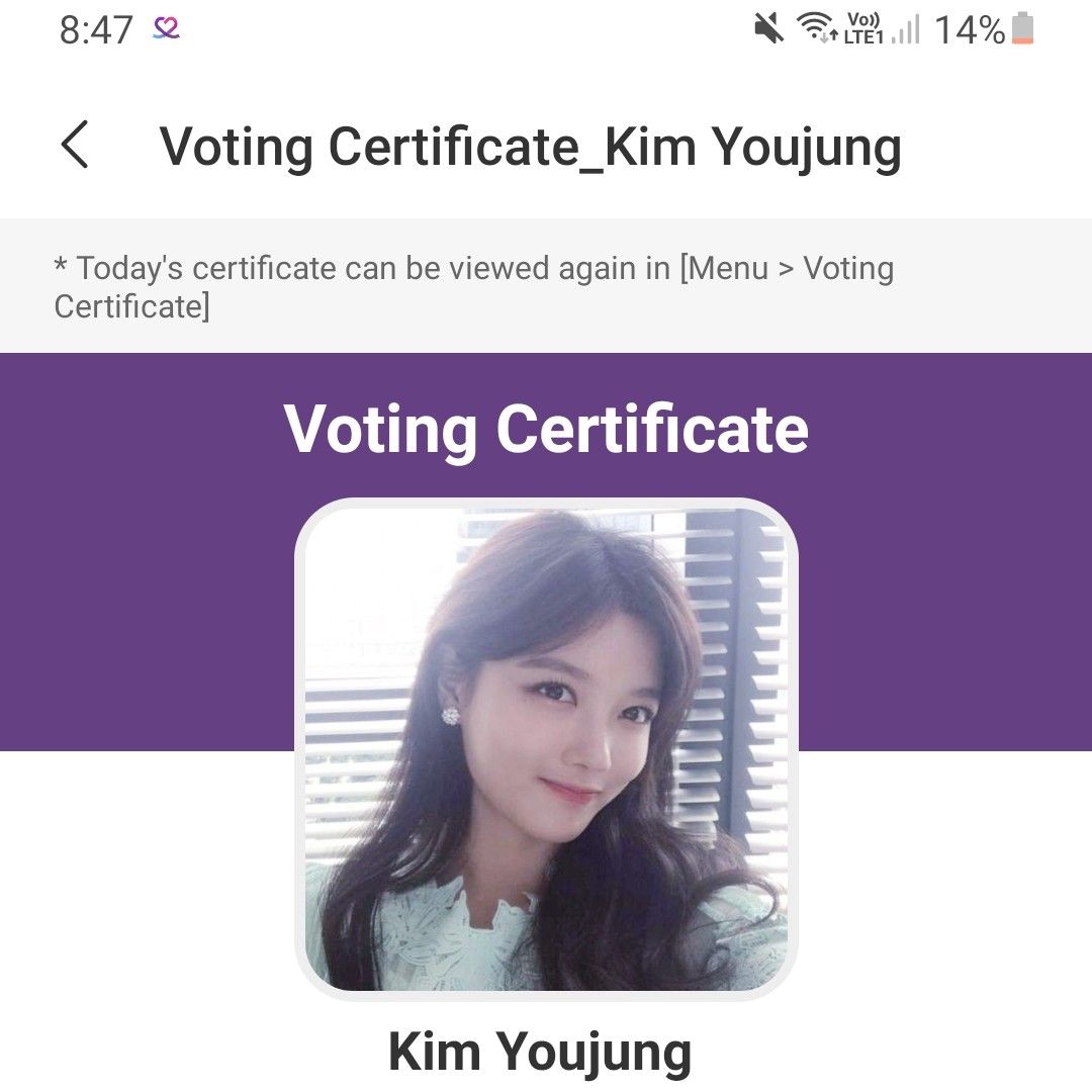 Behind-the-scenes cut of Kim Youjung