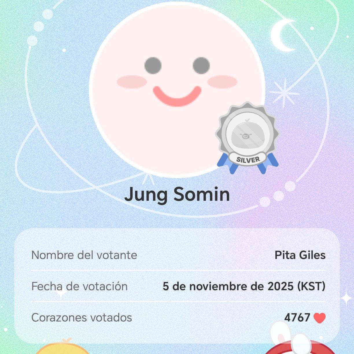 Recent activity shot of Jung Somin