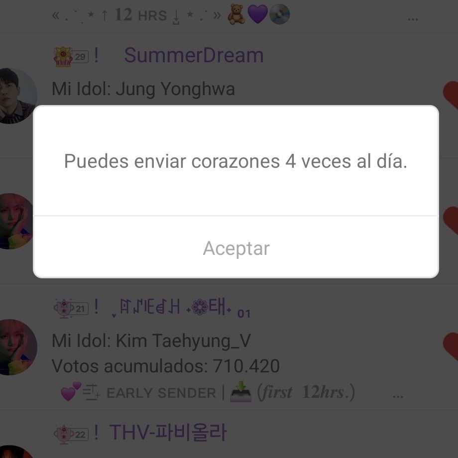 Recent activity shot of Board