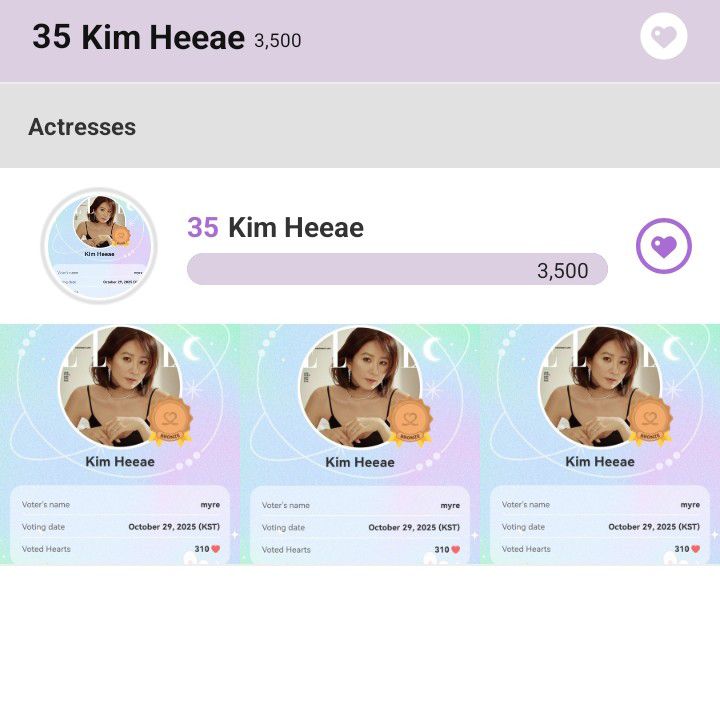 Latest photo of Kim Heeae