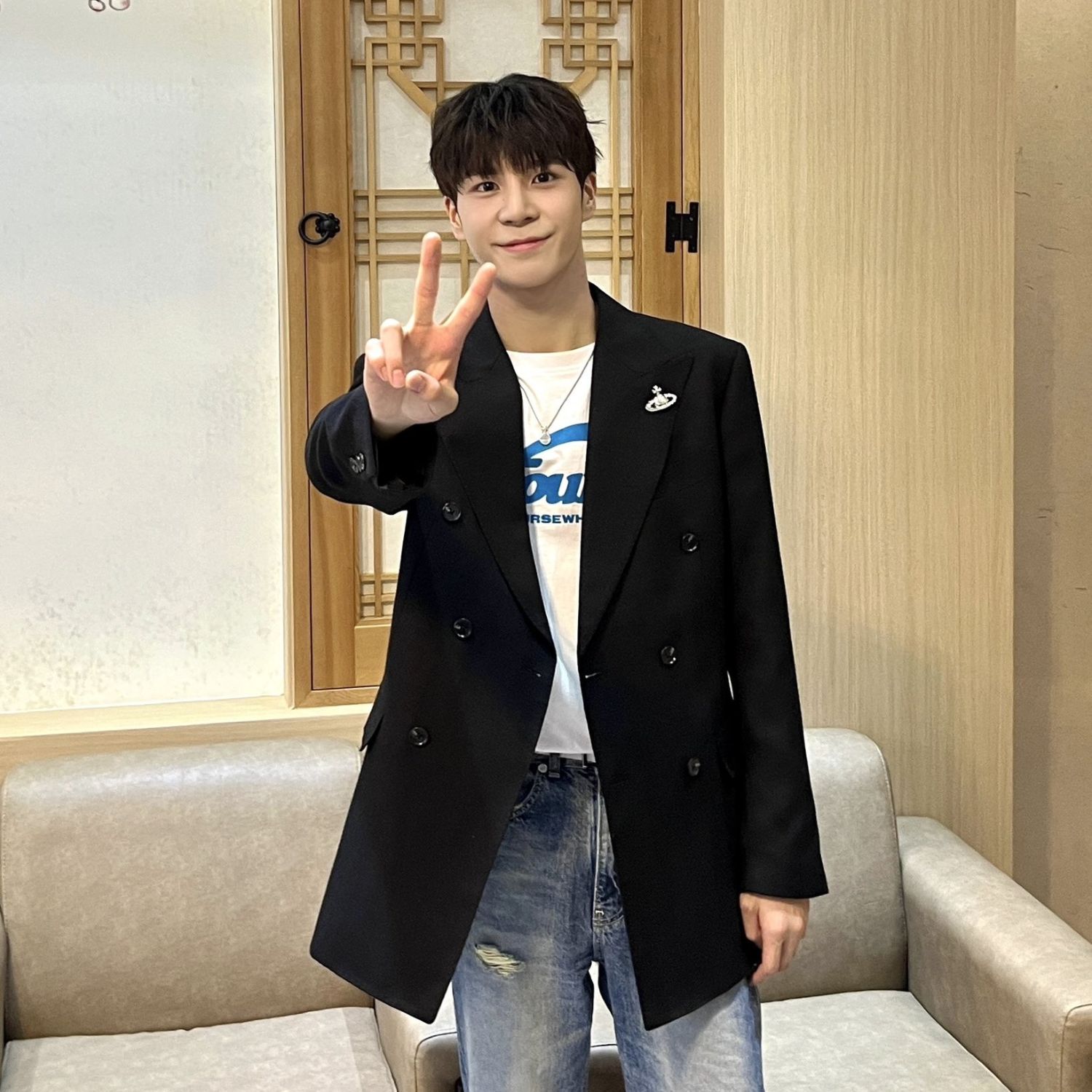 粉丝拍下的郑东元瞬间