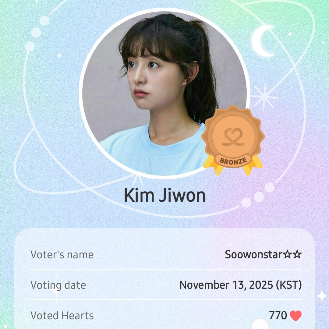 Recent activity shot of Kim Jiwon