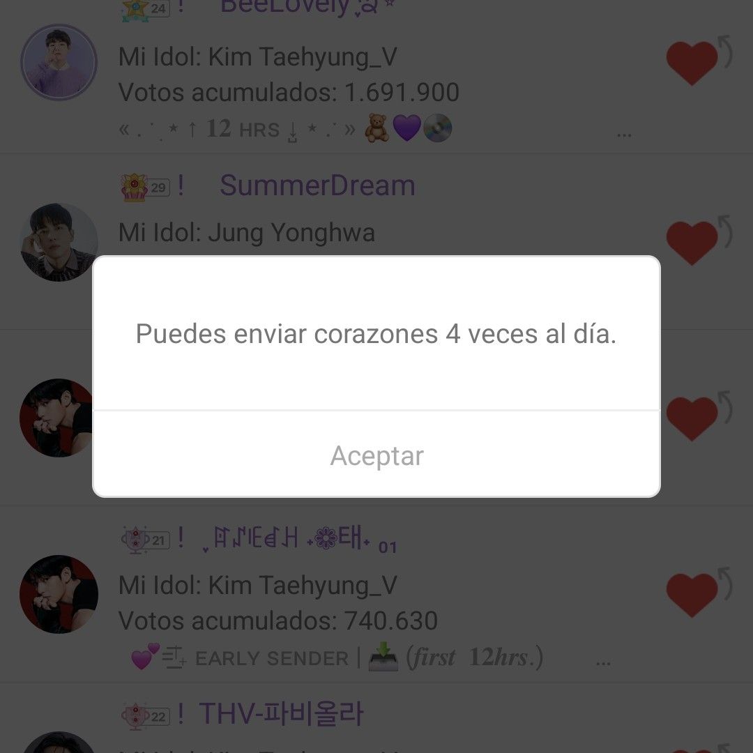 Recent activity shot of Board