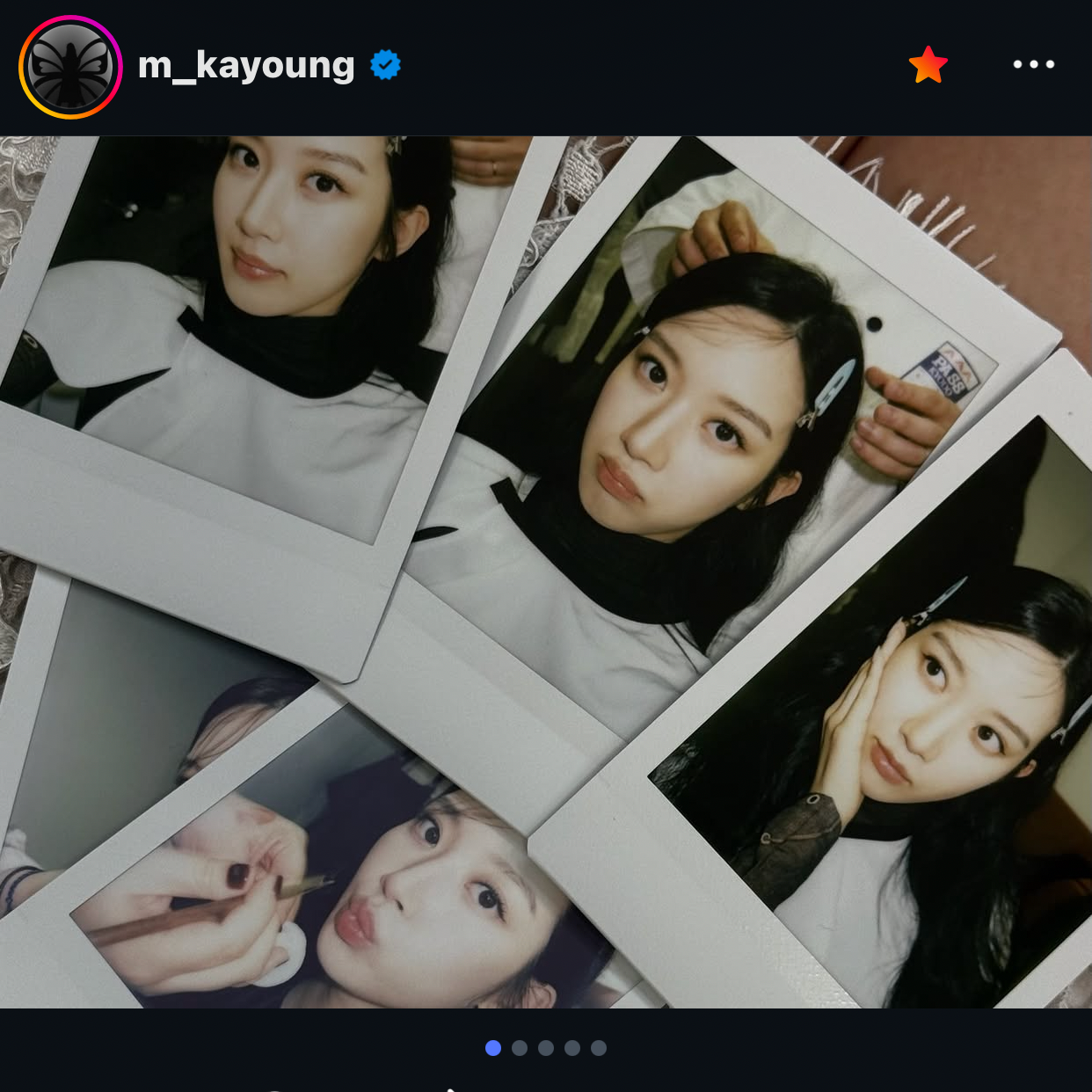 Behind-the-scenes cut of Mun Kayoung