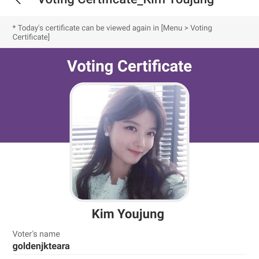 Behind-the-scenes cut of Kim Youjung