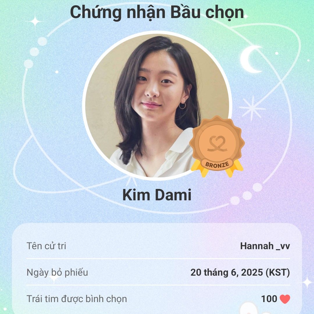 Recent activity shot of Kim Dami