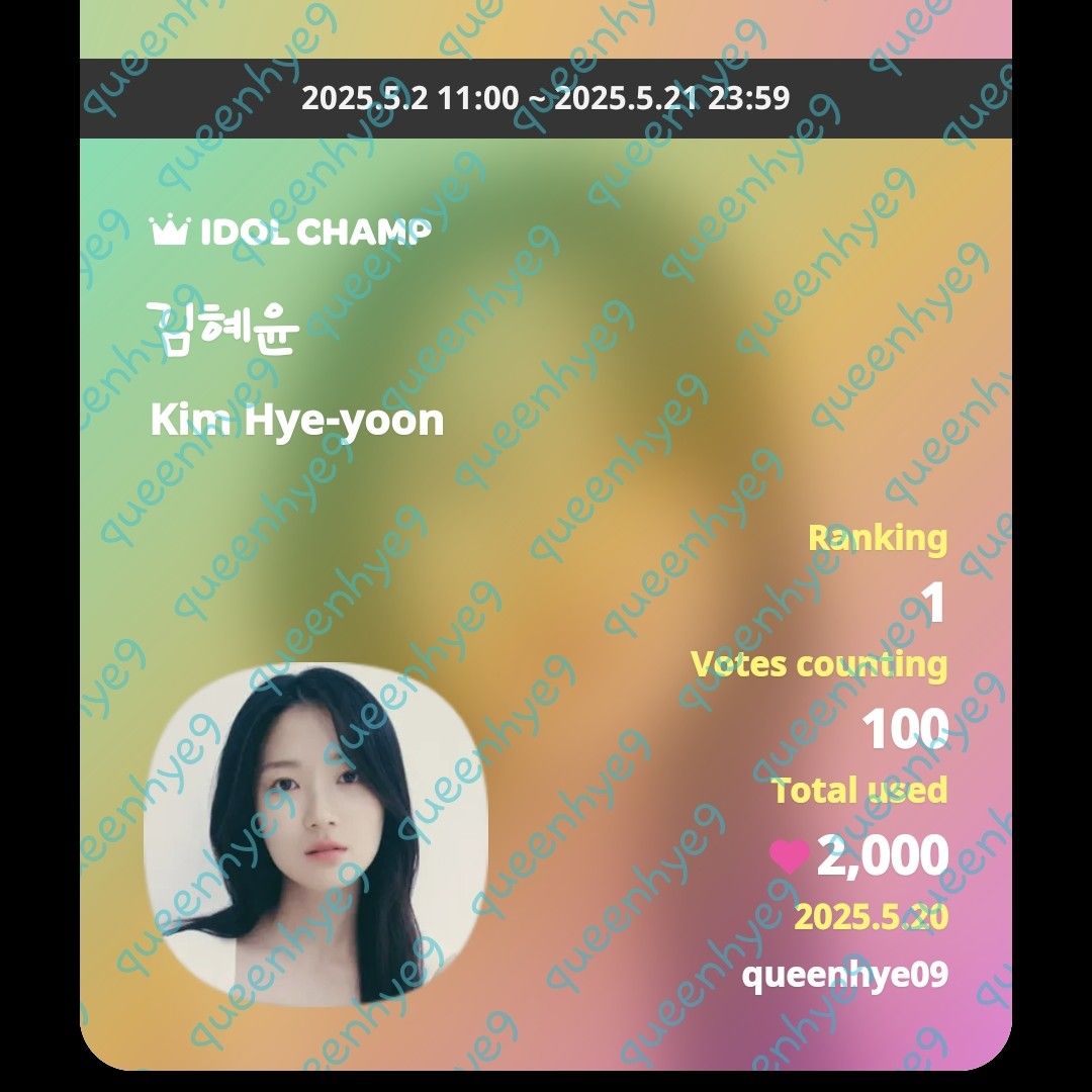 Recent activity shot of Kim Hyeyoon