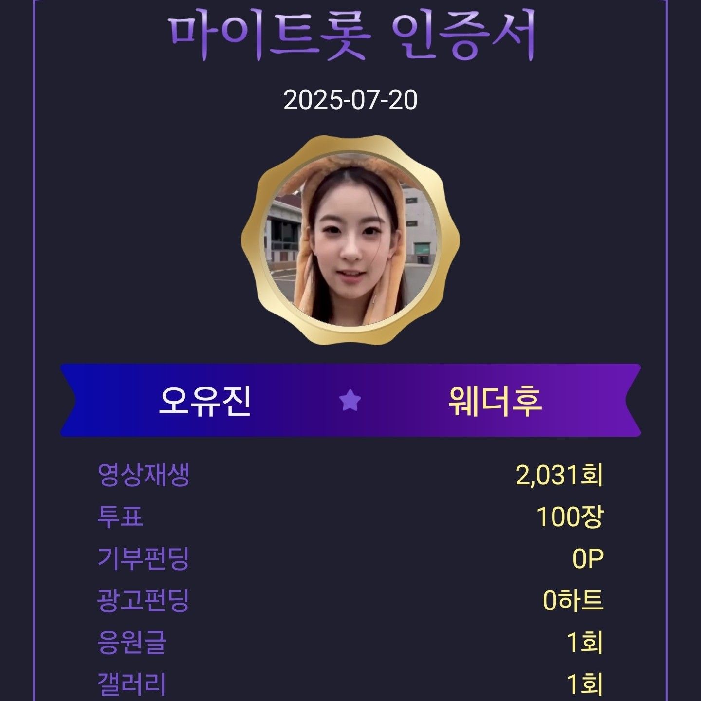 Latest photo of Oh Yujin