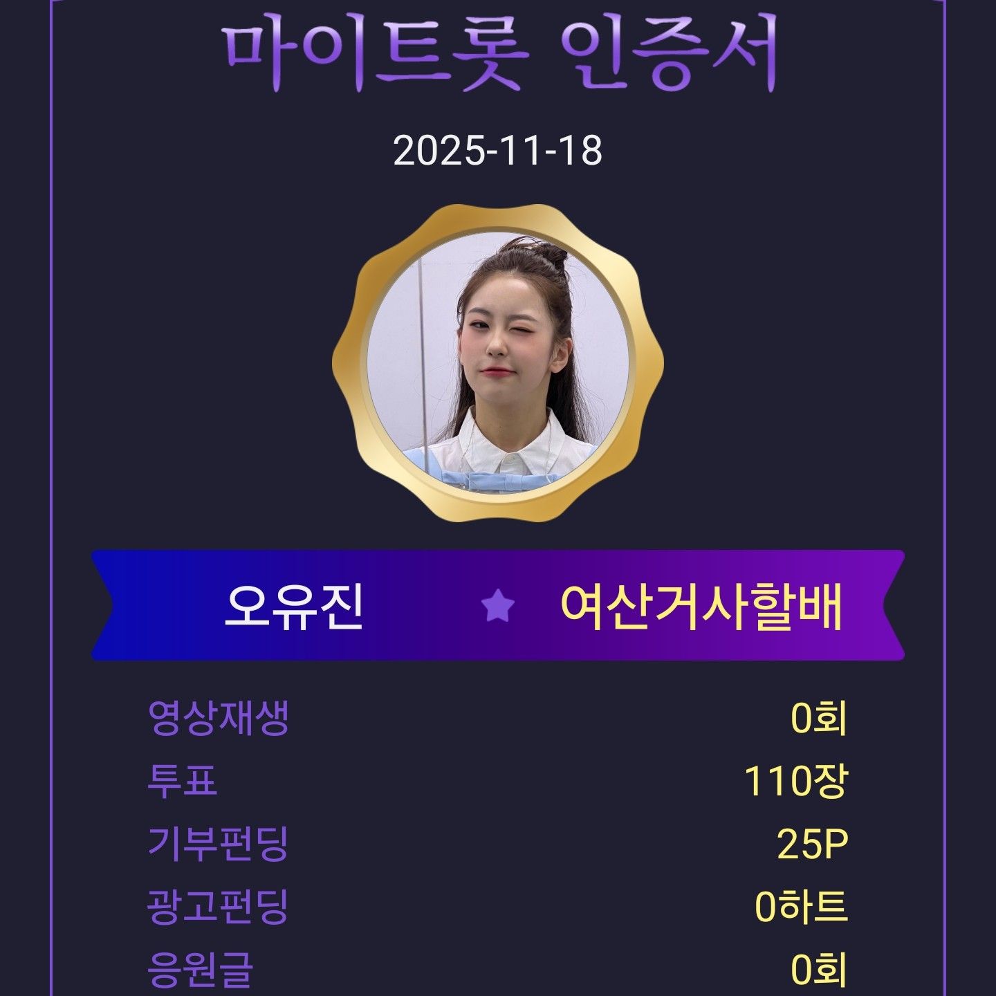 Latest photo of Oh Yujin