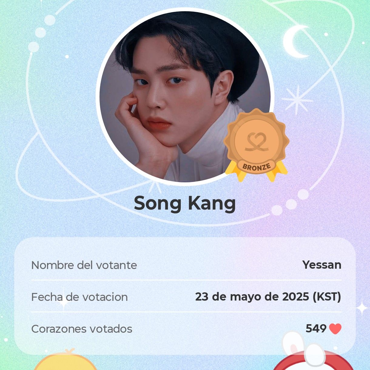 Recent activity shot of Song Kang