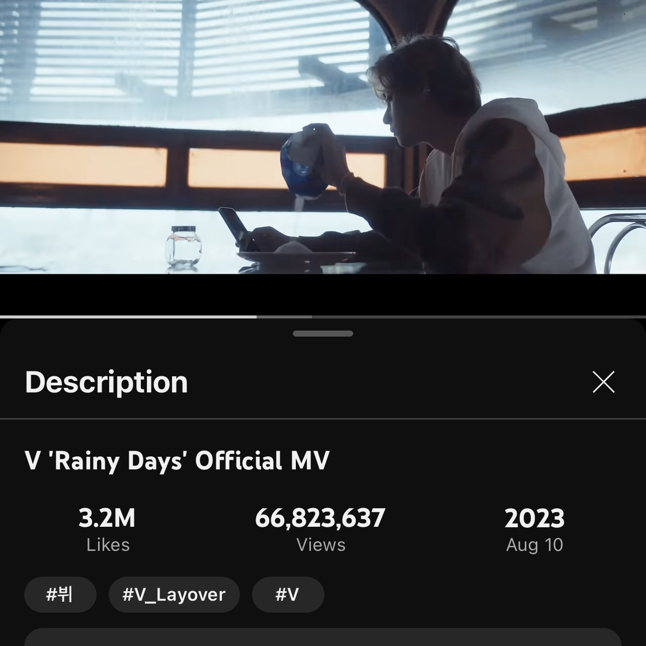 A moment captured by a fan of Kim Taehyung (V)