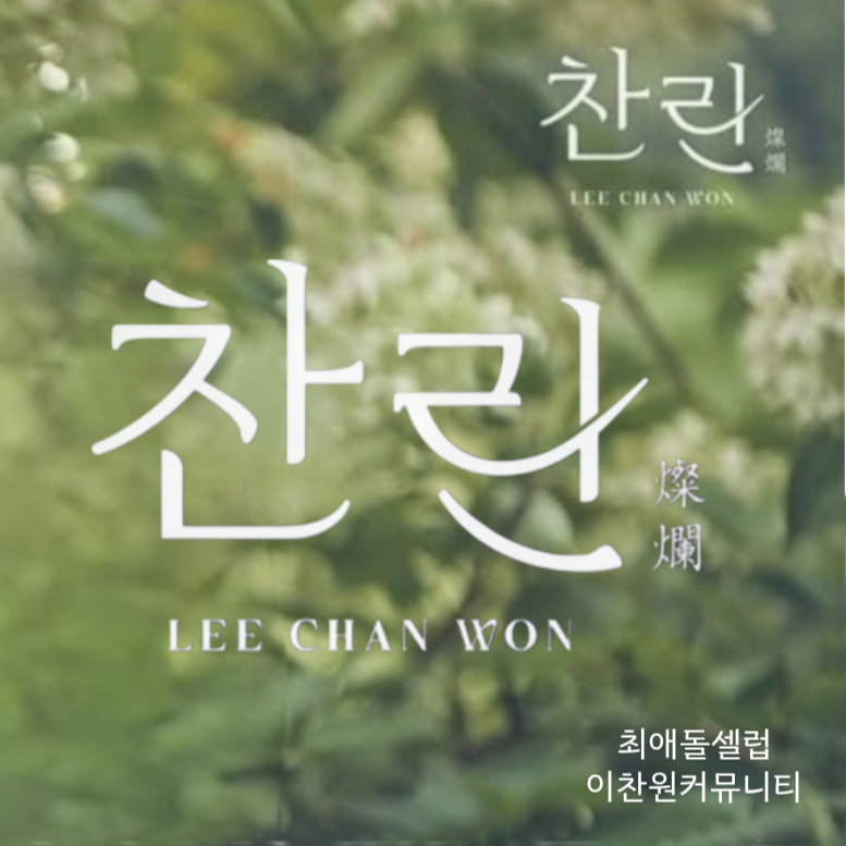 이찬원 팬이 찍은 순간