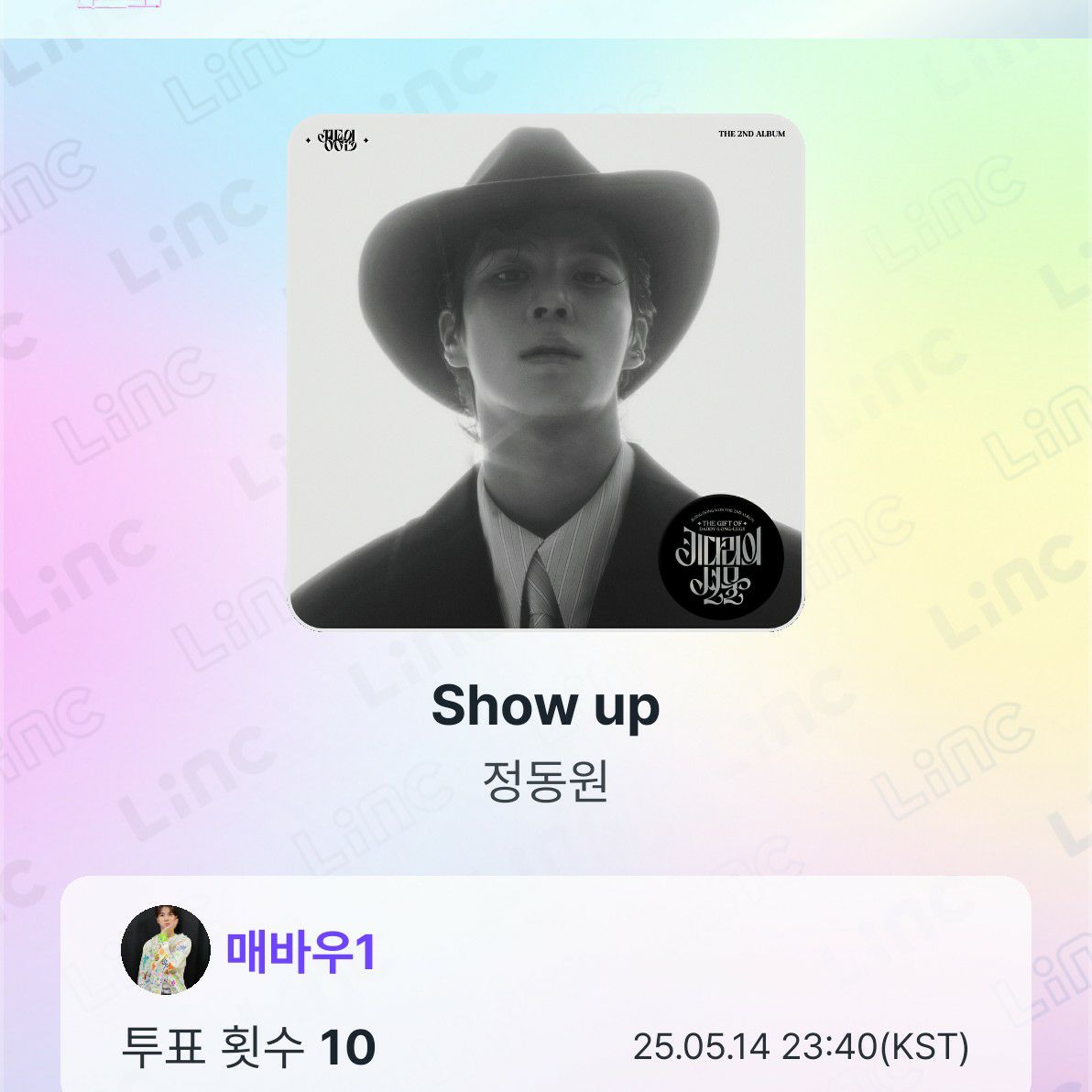 Recent activity shot of Jeong Dongwon