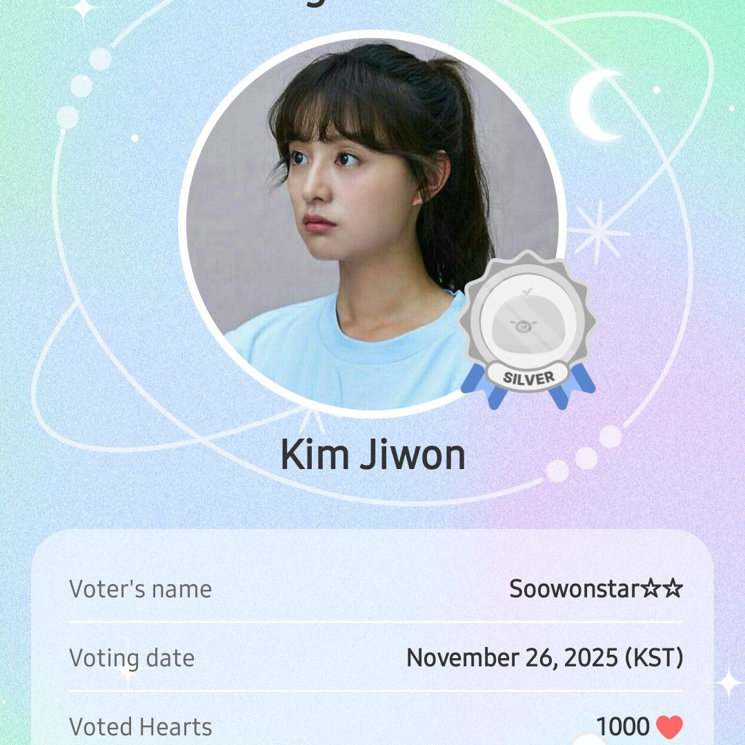 Recent activity shot of Kim Jiwon