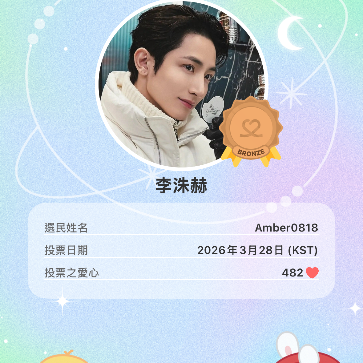 Recent activity shot of Lee Soohyuk