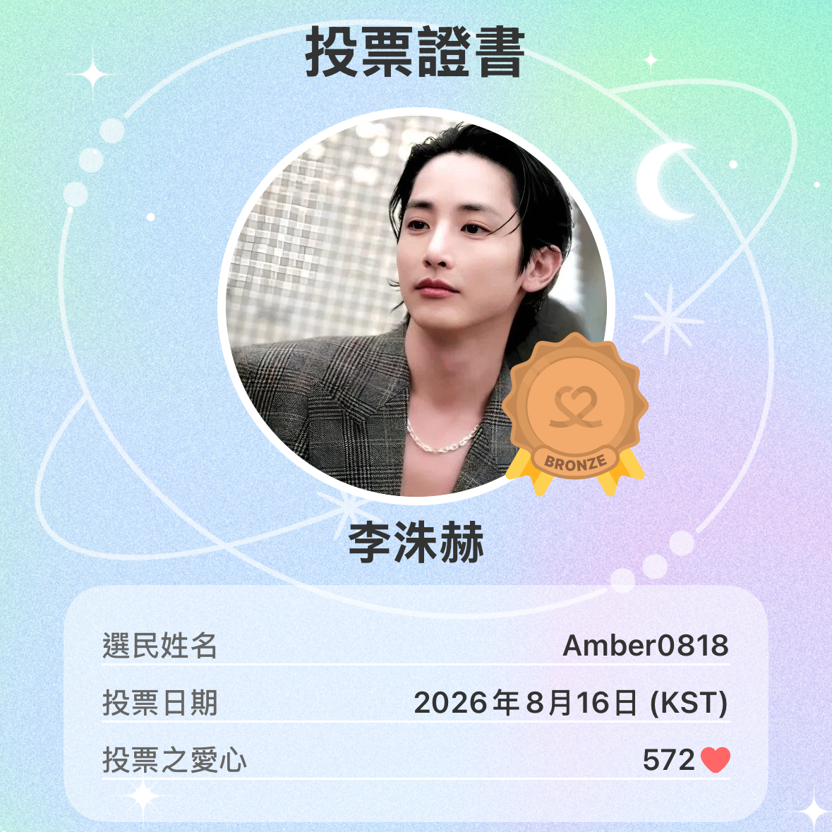 Recent activity shot of Lee Soohyuk