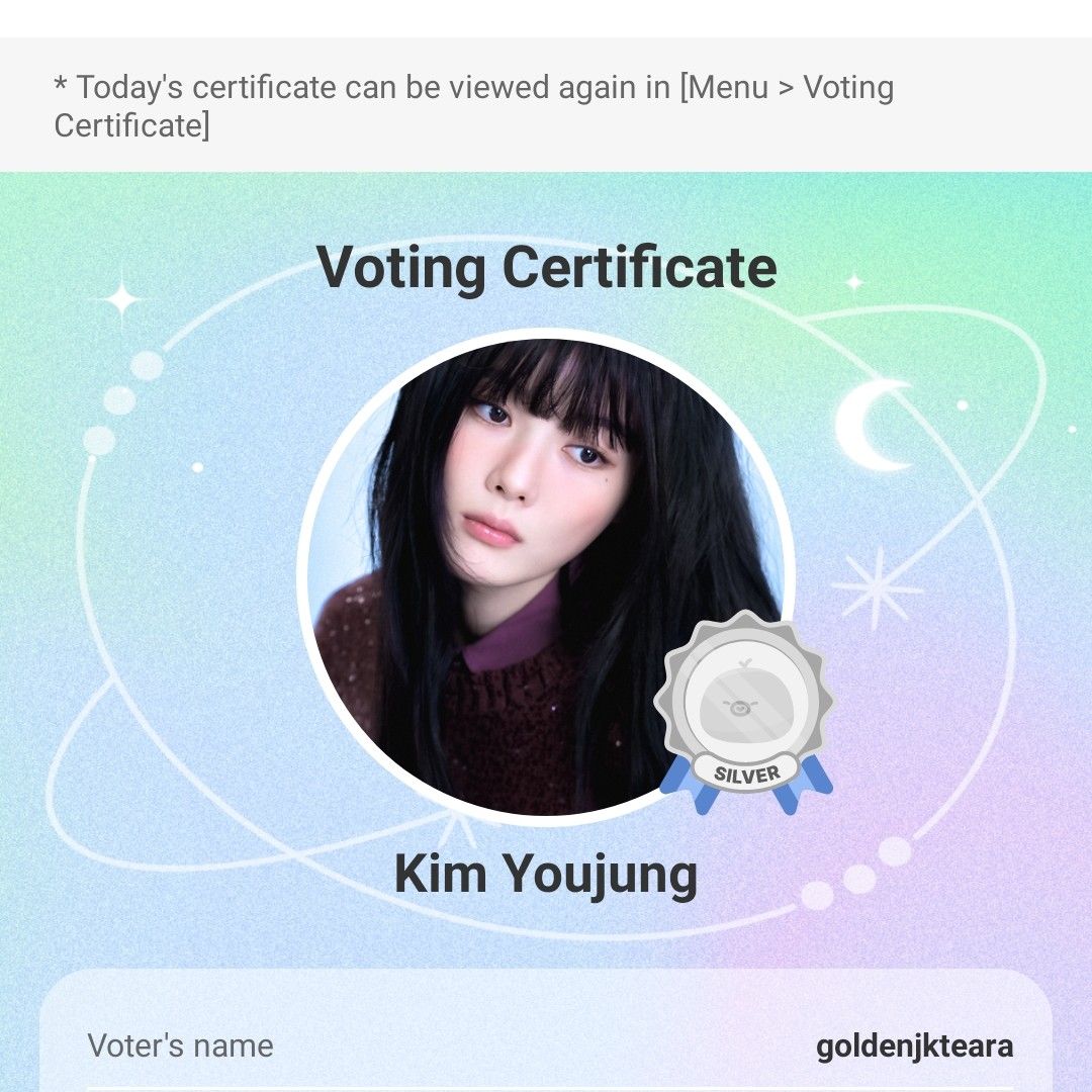 Behind-the-scenes cut of Kim Youjung