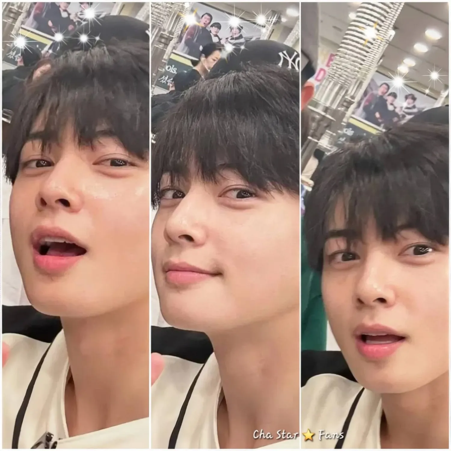 A moment captured by a fan of Cha Eunwoo