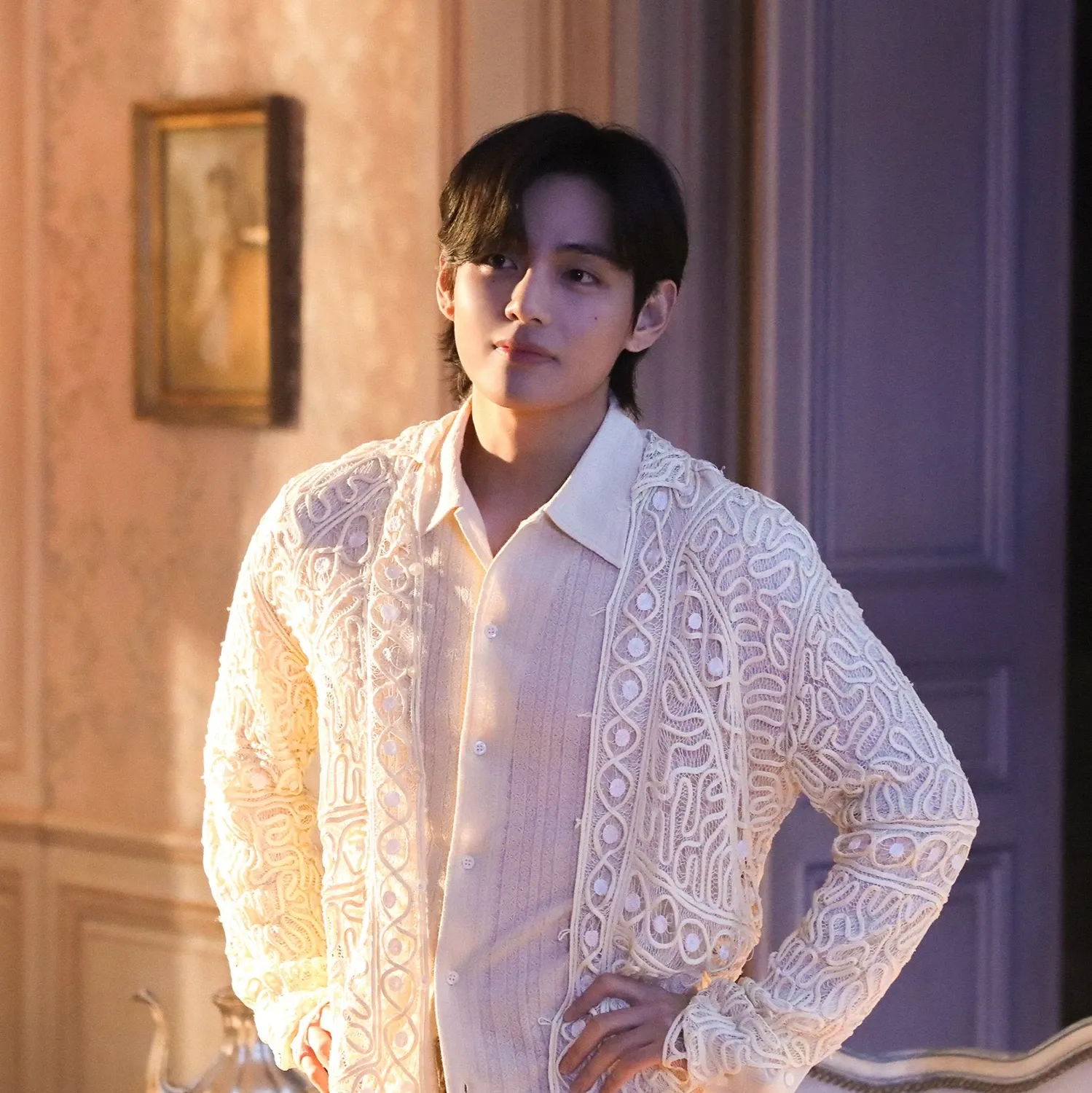 Recent activity shot of Kim Taehyung (V)