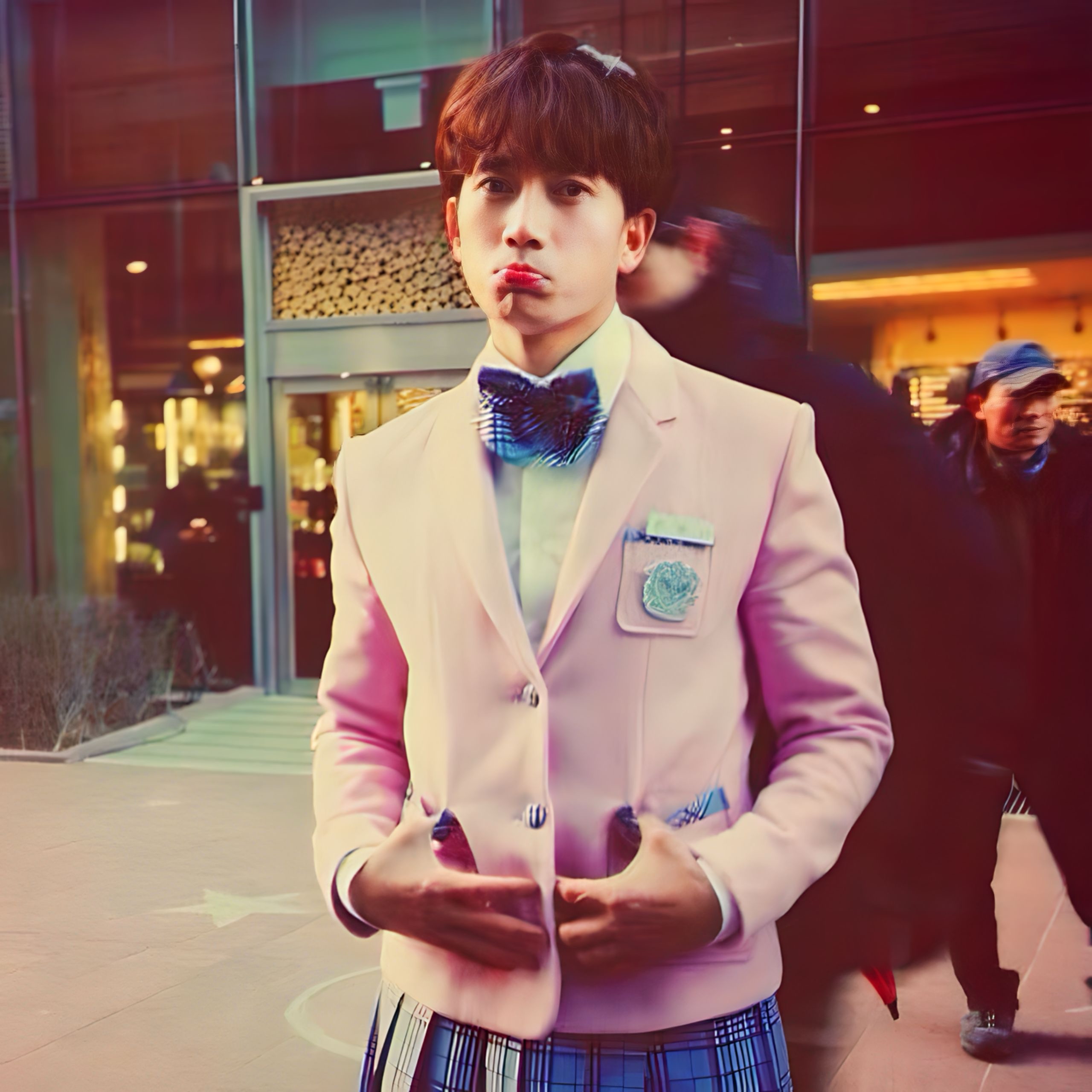 Behind-the-scenes cut of Ji Sung