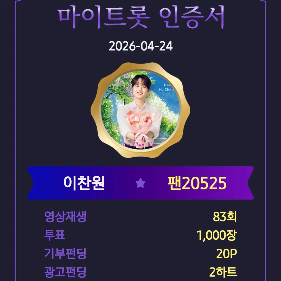 이찬원의 최신 사진