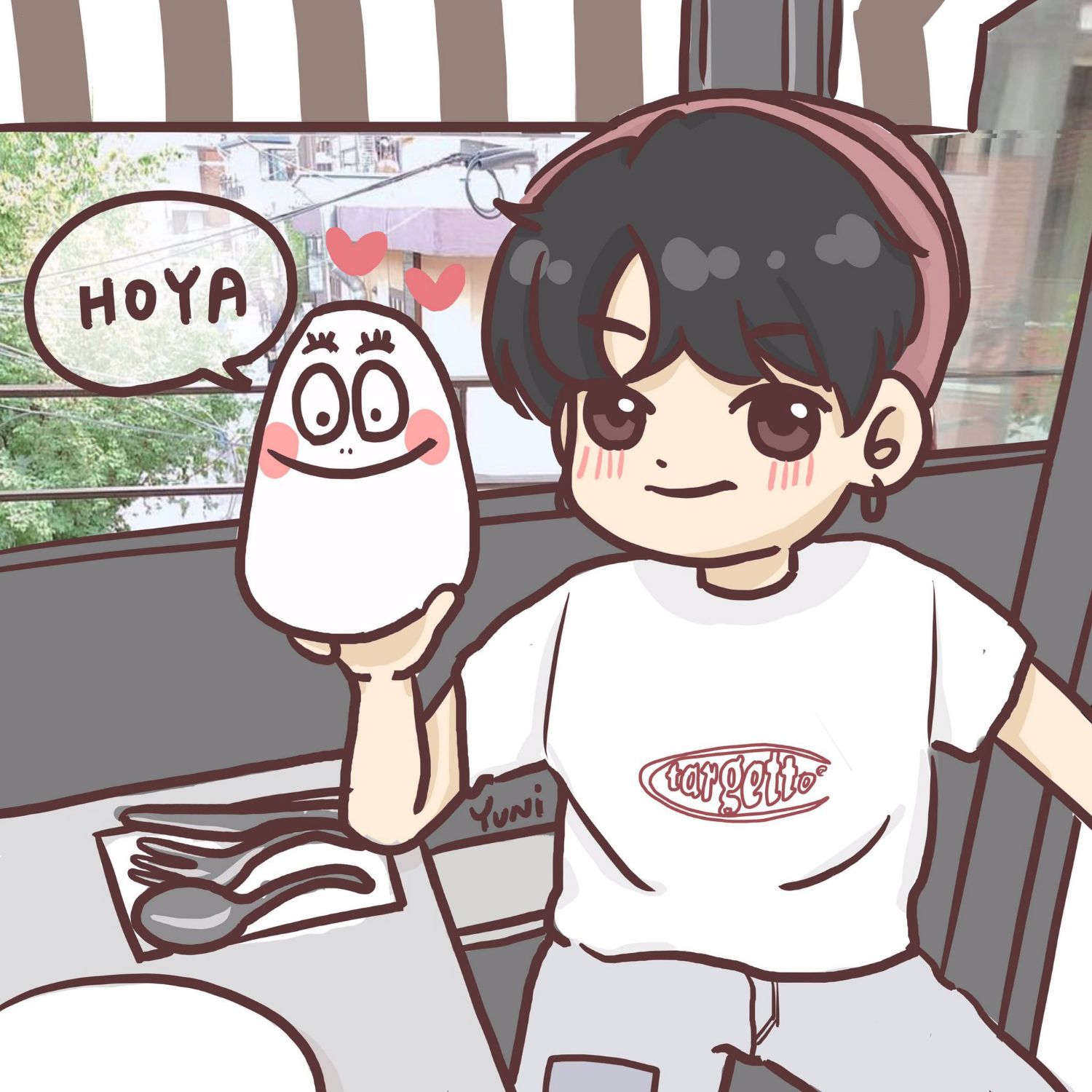 Behind-the-scenes cut of Hoya