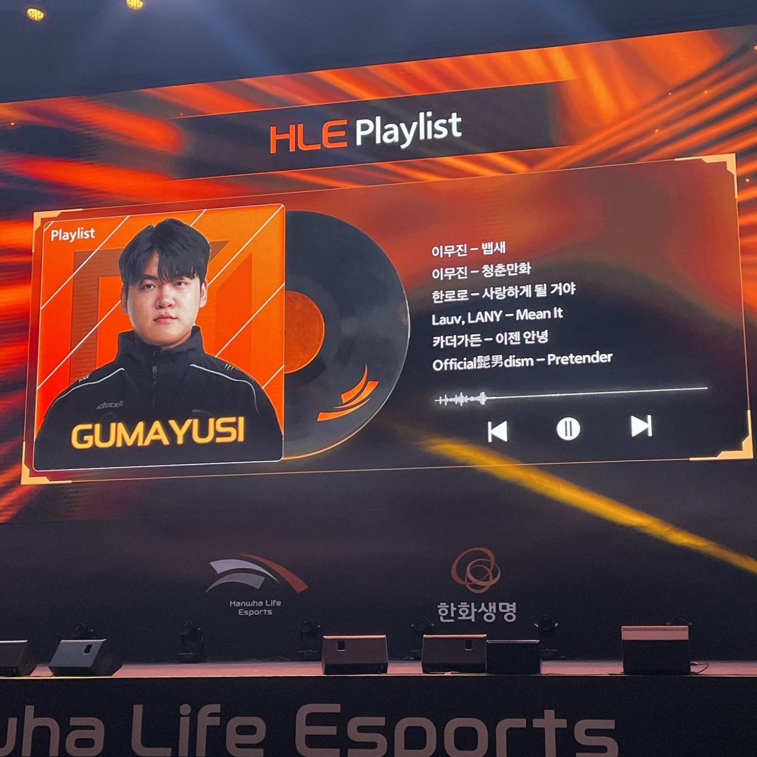 Recent activity shot of Gumayusi