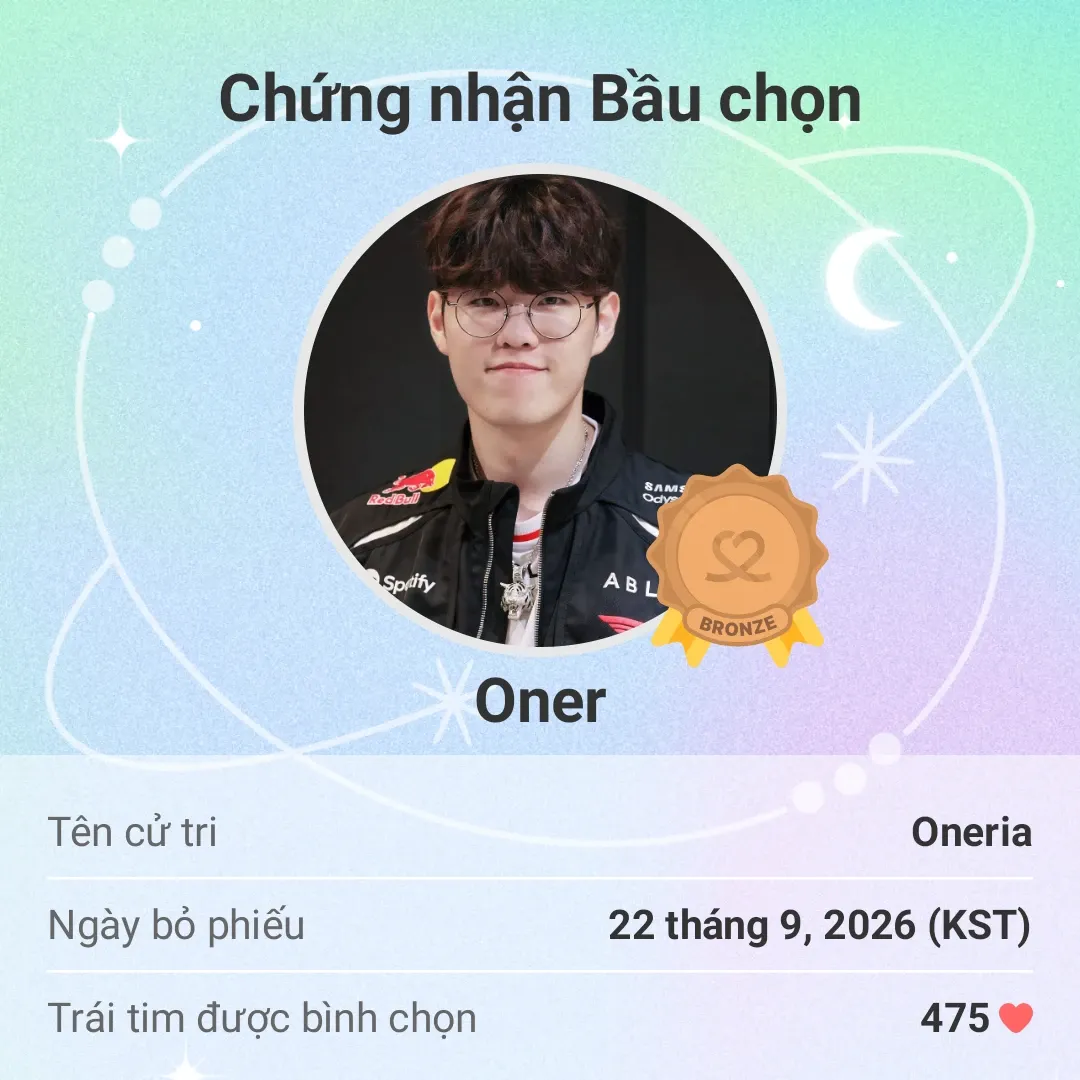 Oner的近期活動照