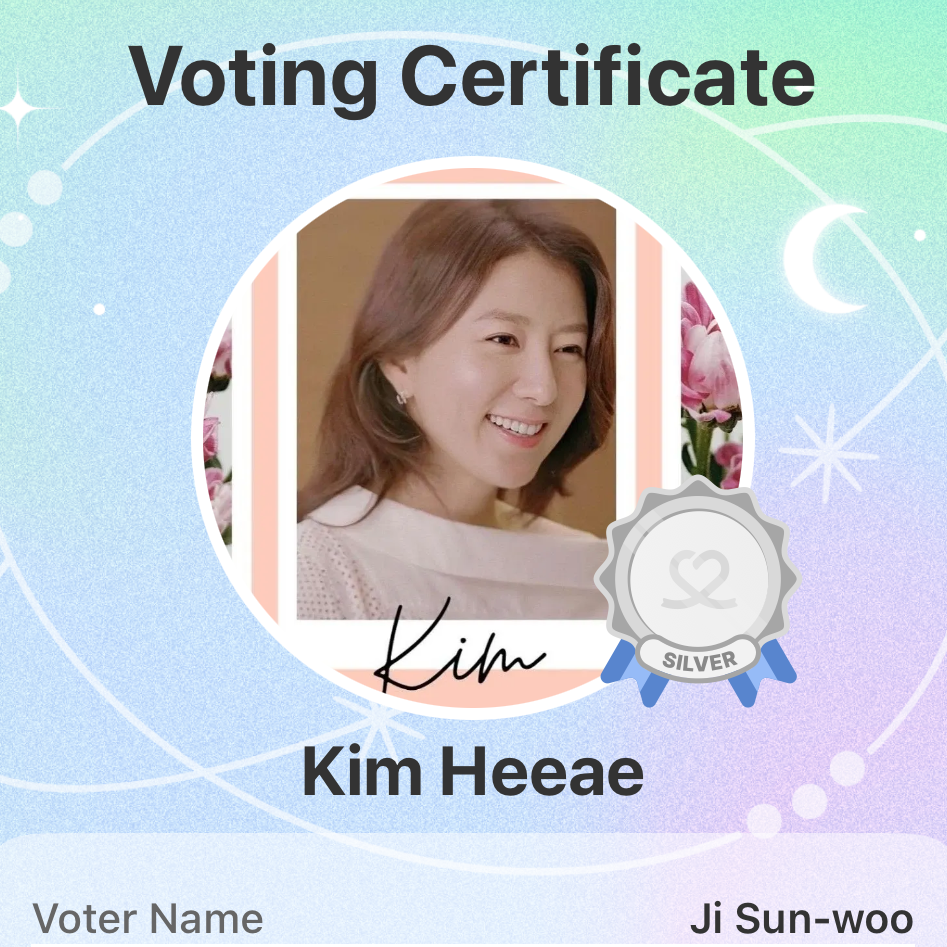 Behind-the-scenes cut of Kim Heeae