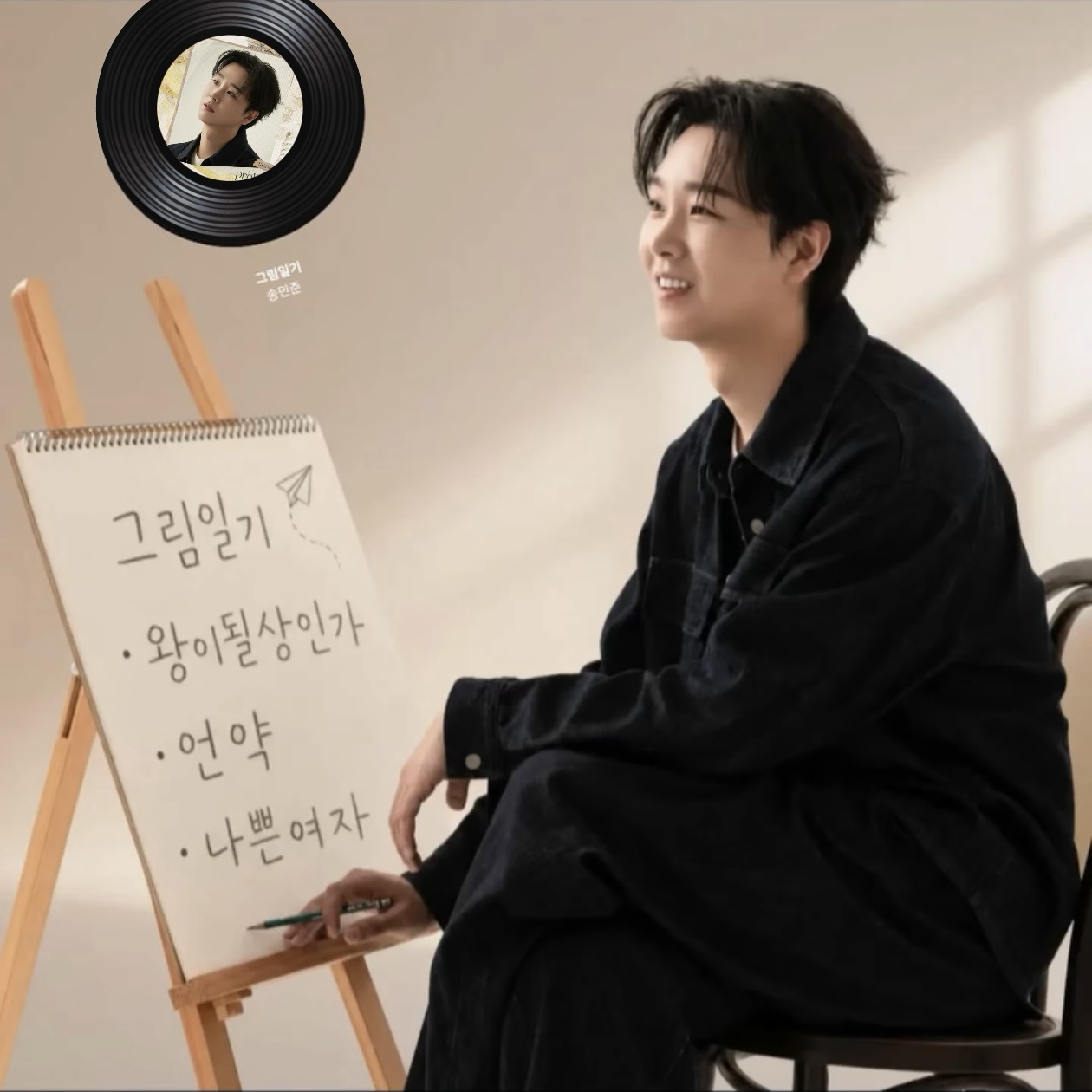 Behind-the-scenes cut of Song Minjun