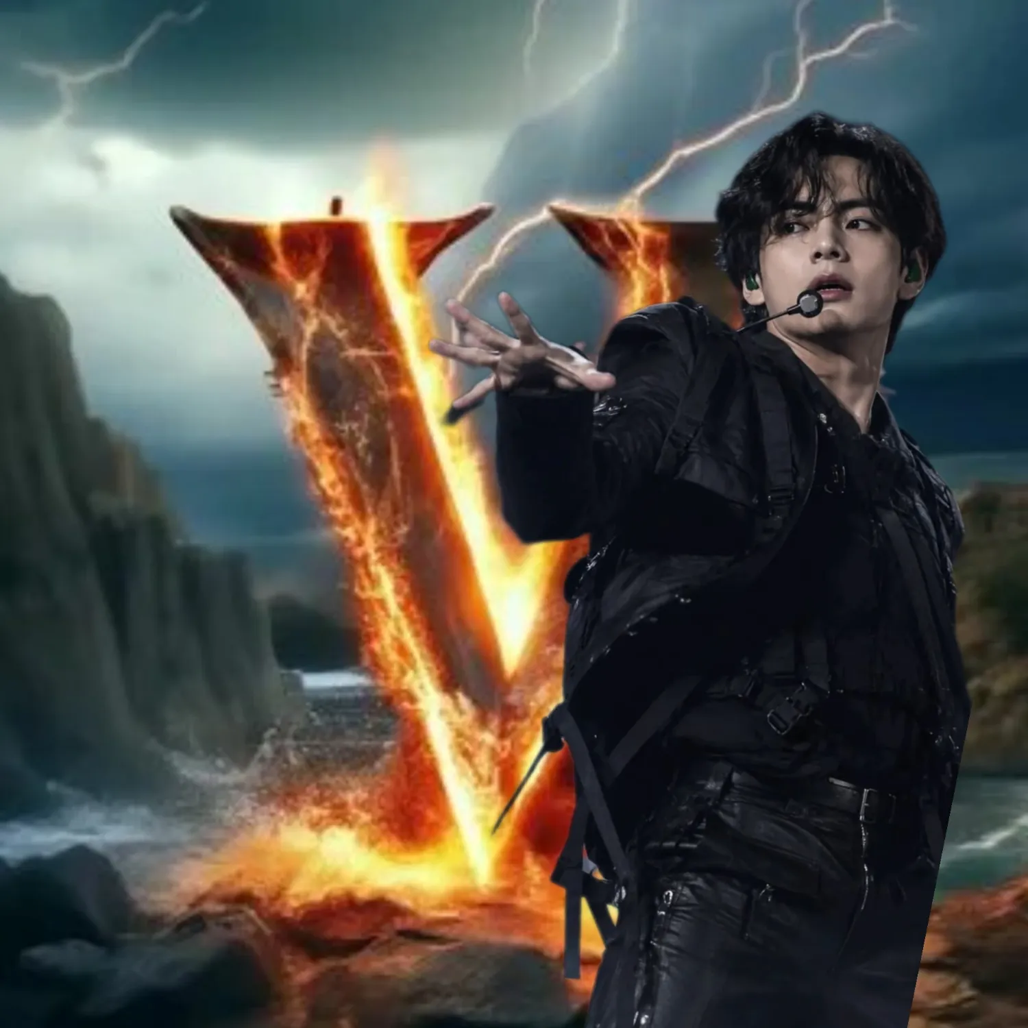 Recent activity shot of Kim Taehyung (V)