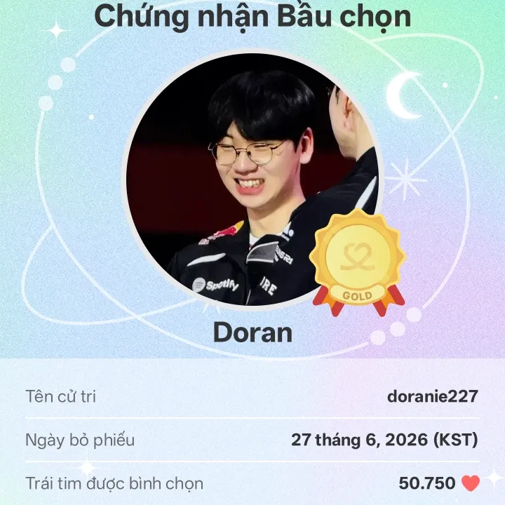 A moment captured by a fan of Doran