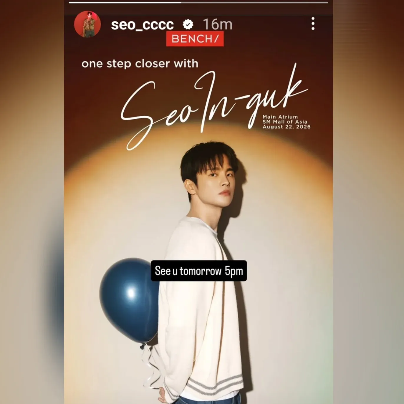 Cuplikan di balik layar dari Seo Inguk