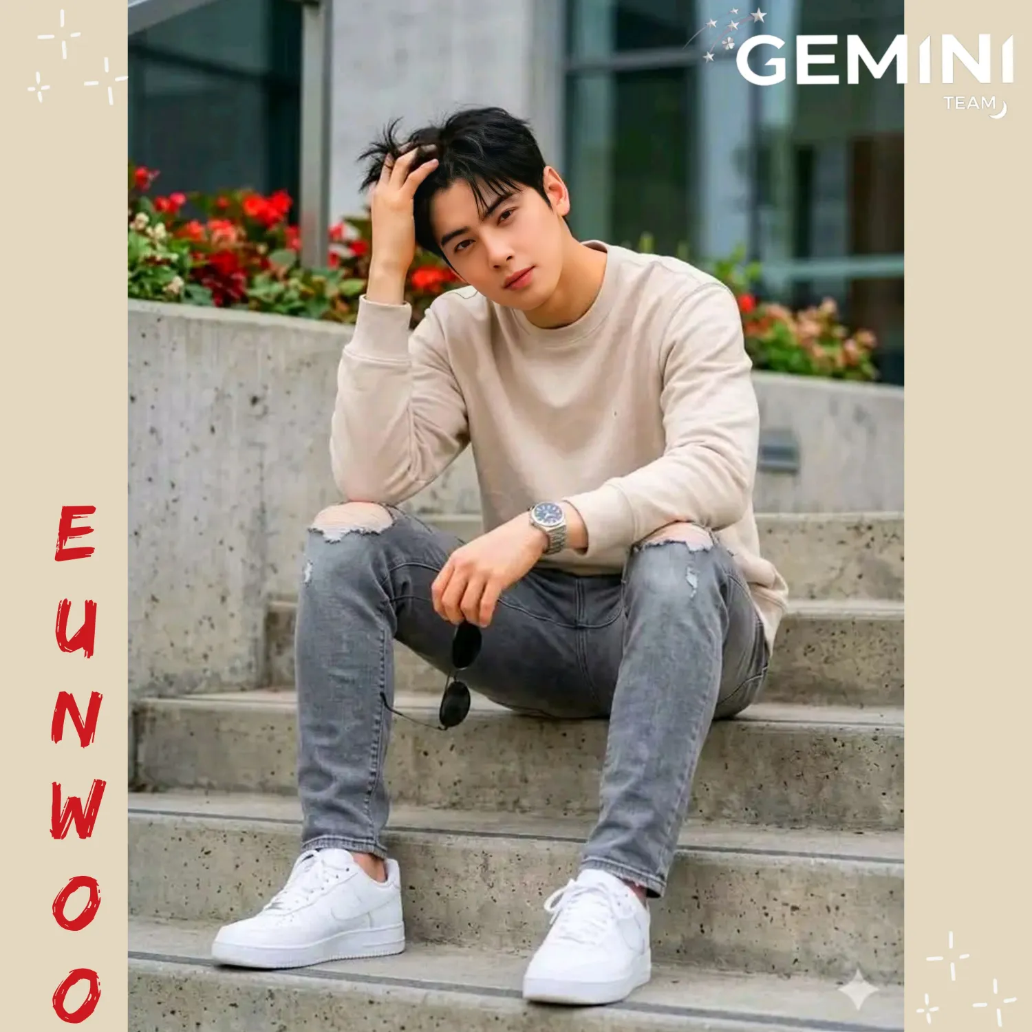 Behind-the-scenes cut of Cha Eunwoo