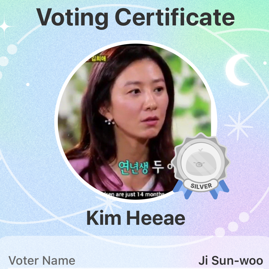 Behind-the-scenes cut of Kim Heeae