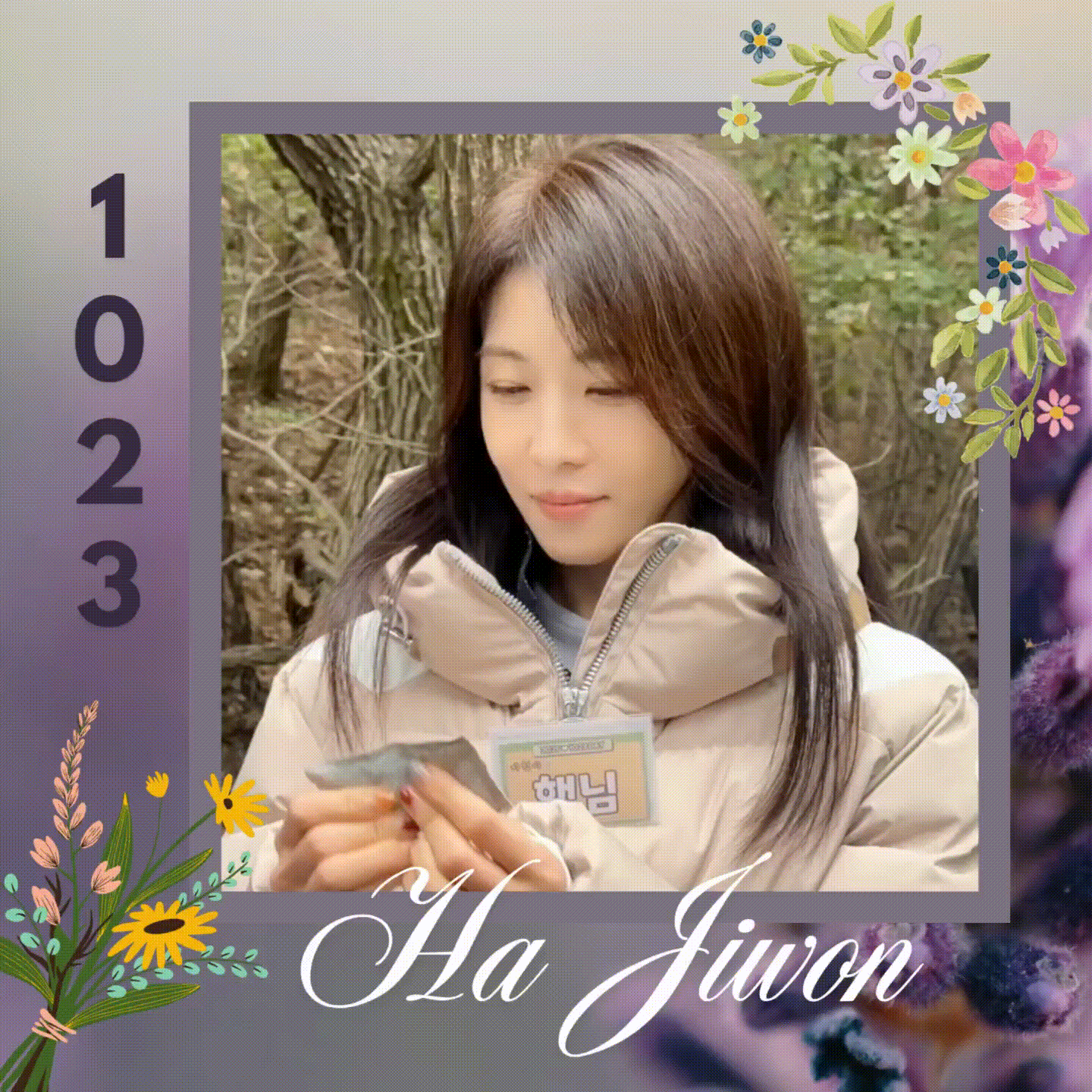 Behind-the-scenes cut of Ha Jiwon