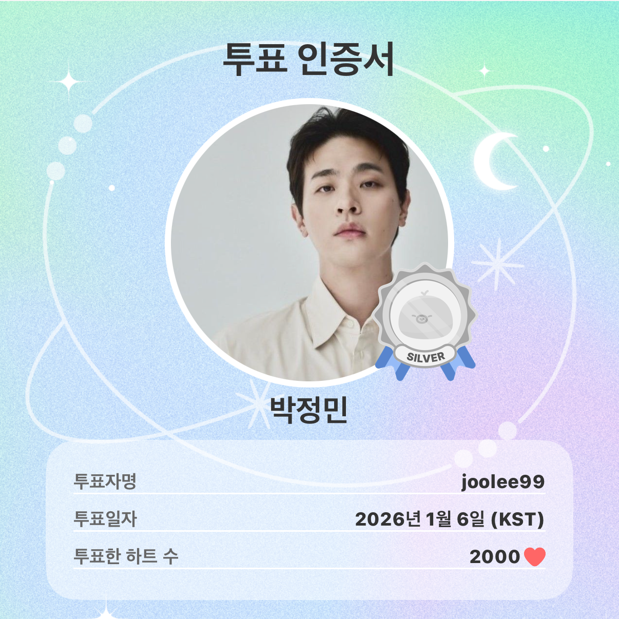 Behind-the-scenes cut of Park Jeongmin