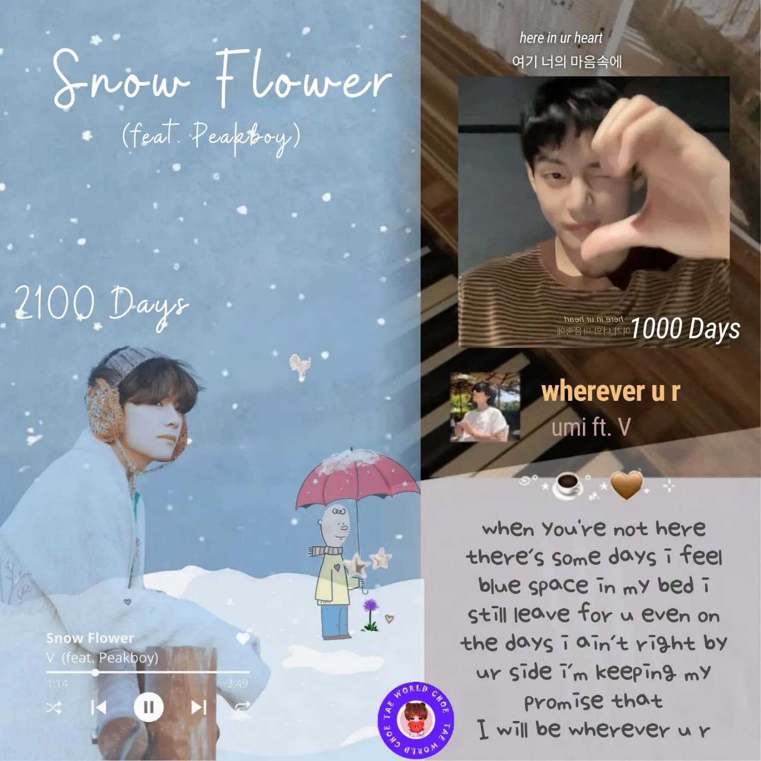 Recent activity shot of Kim Taehyung (V)