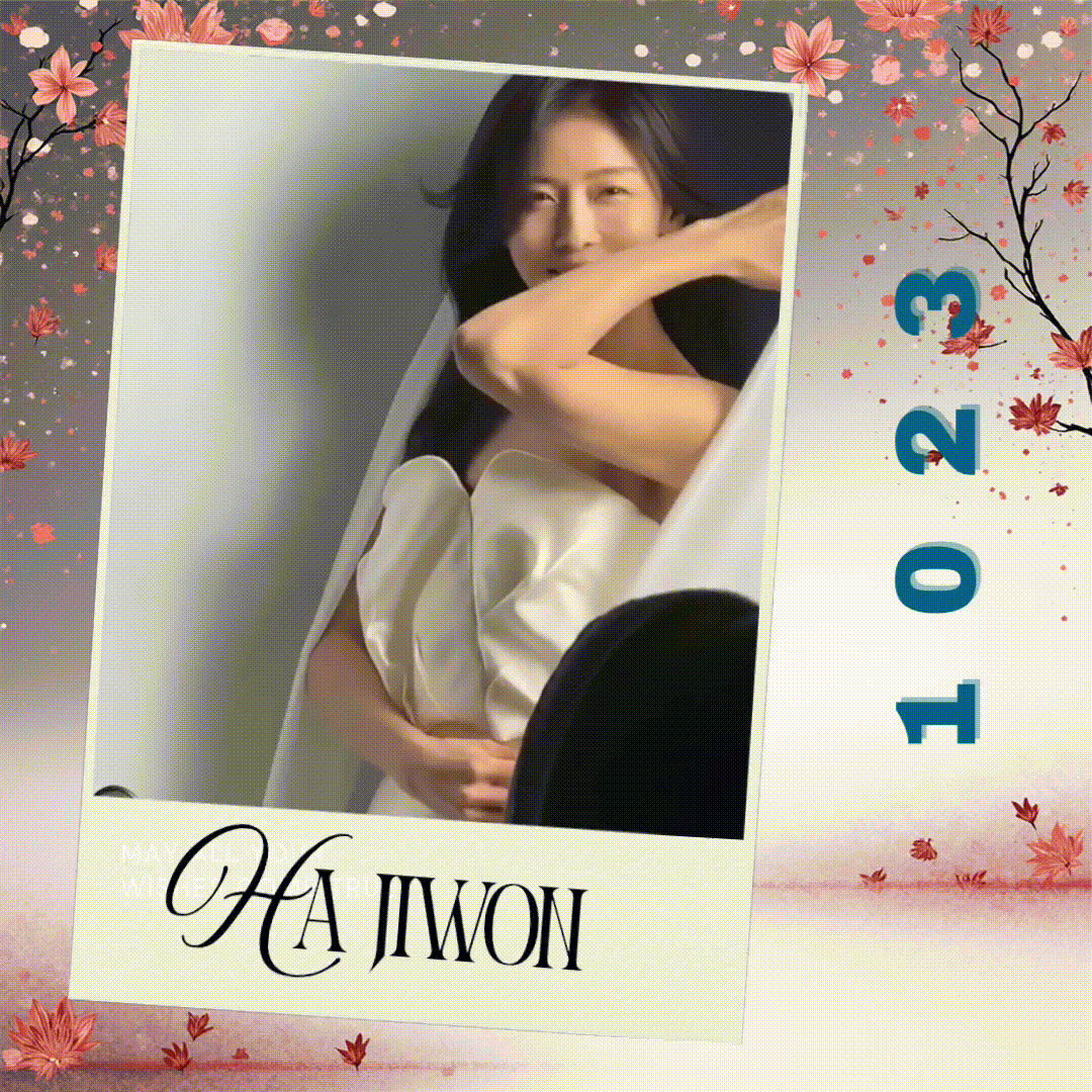 Behind-the-scenes cut of Ha Jiwon