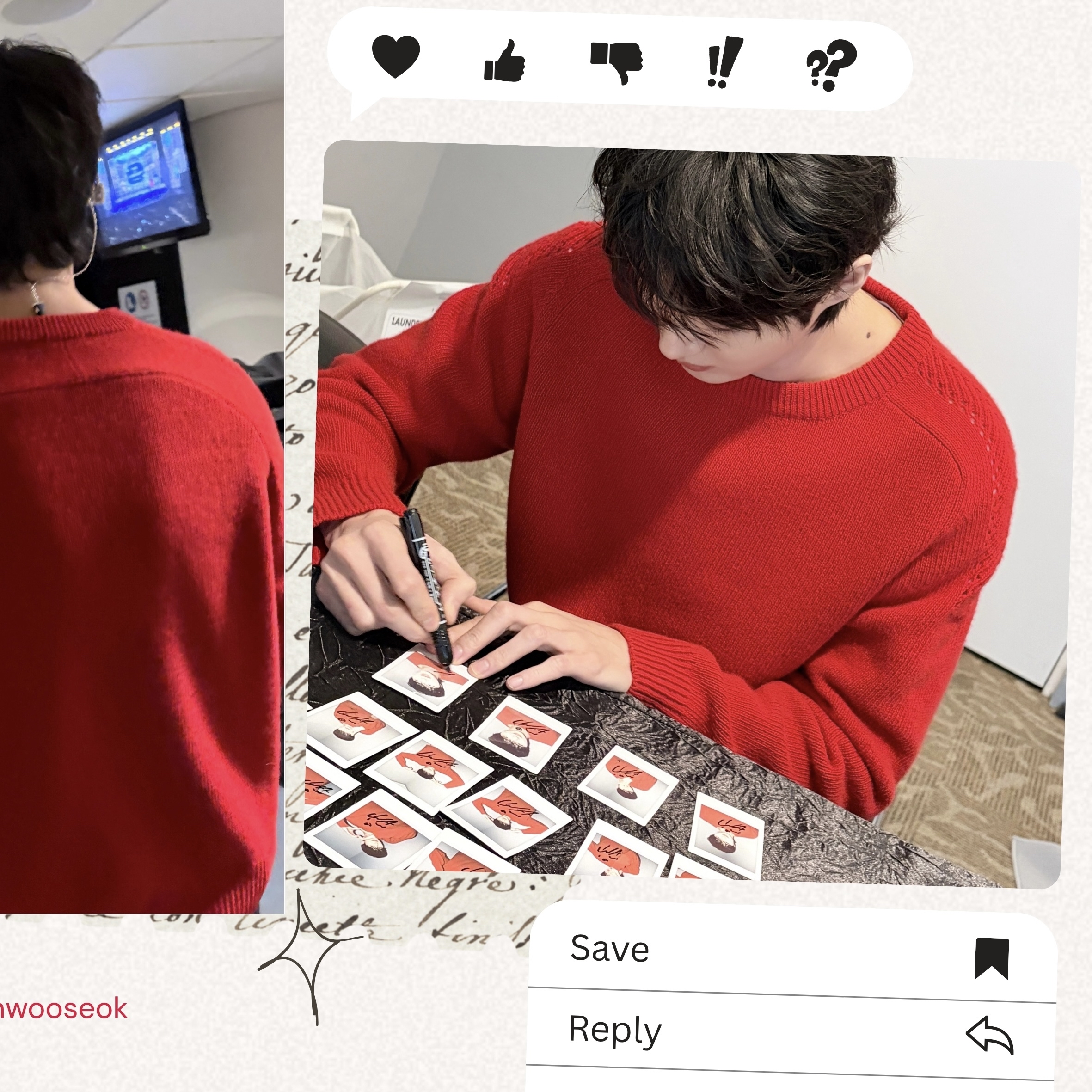 Behind-the-scenes cut of Byeon Wooseok