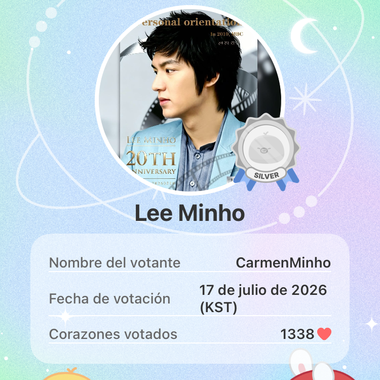 Recent activity shot of Lee Minho