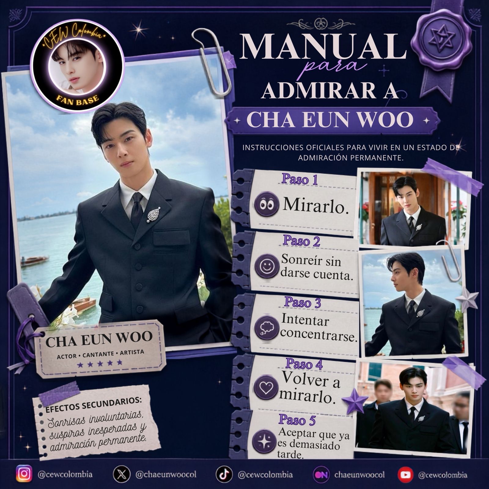 Recent activity shot of Cha Eunwoo