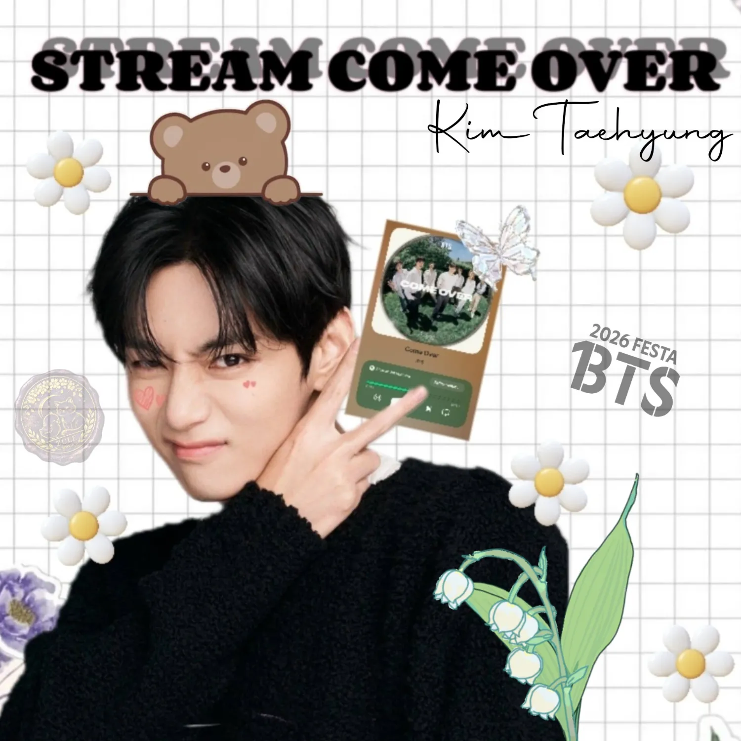 Recent activity shot of Kim Taehyung (V)