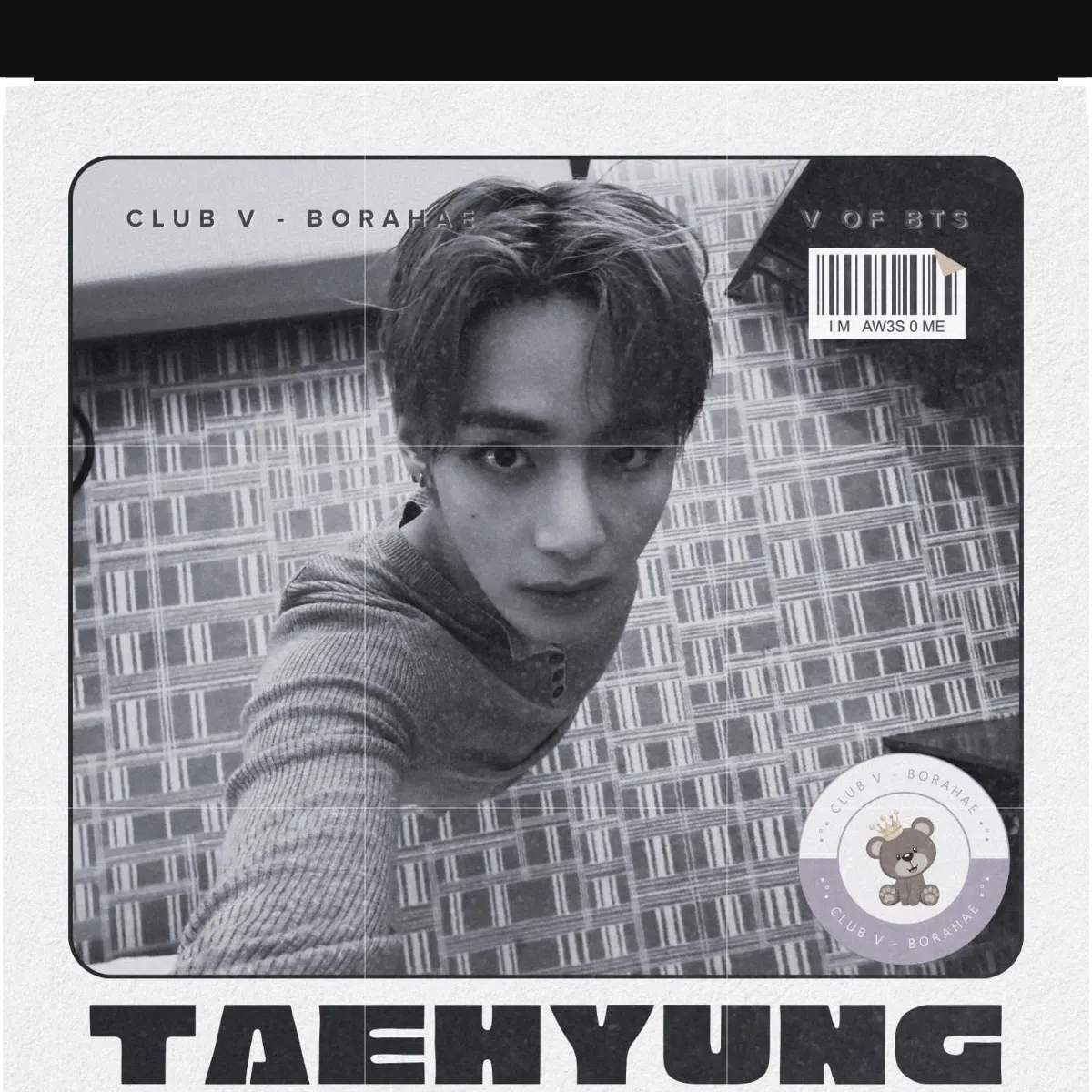 Recent activity shot of Kim Taehyung (V)